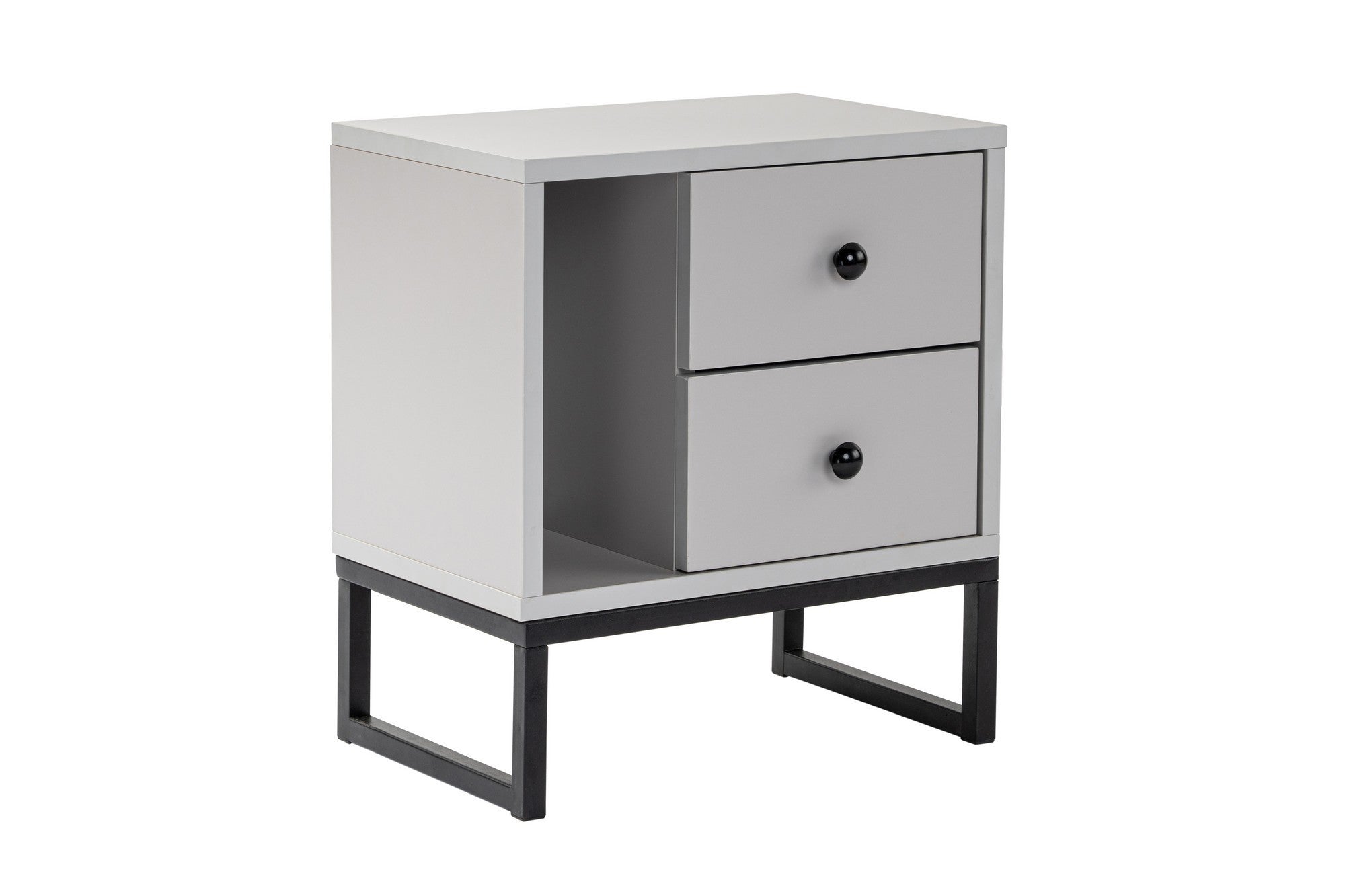 Glimmer - Grey, Black in Grau Schwarz präsentiert im Onlineshop von KAQTU Design AG. Nachttisch ist von Nordure