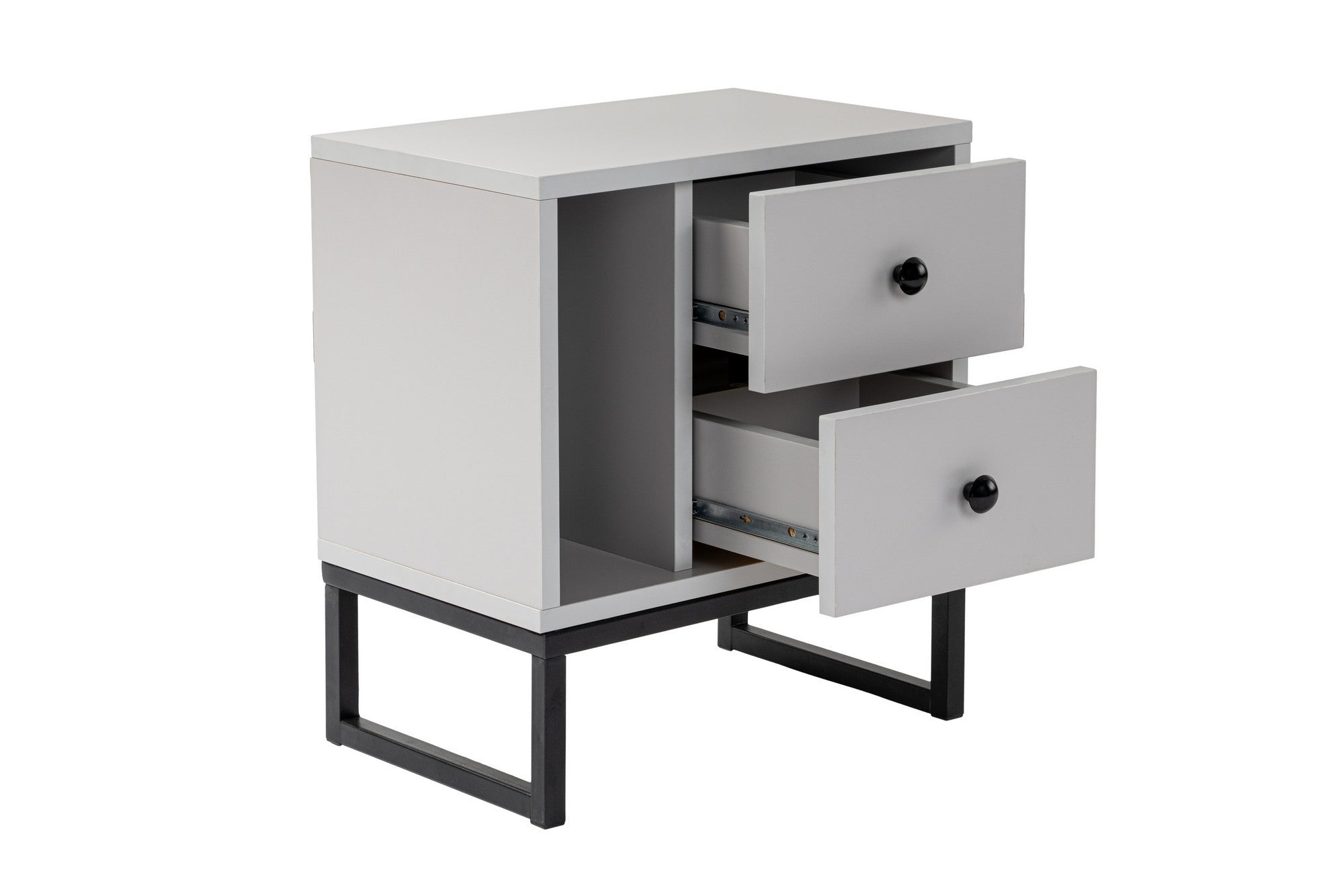 Glimmer - Grey, Black in Grau Schwarz präsentiert im Onlineshop von KAQTU Design AG. Nachttisch ist von Nordure