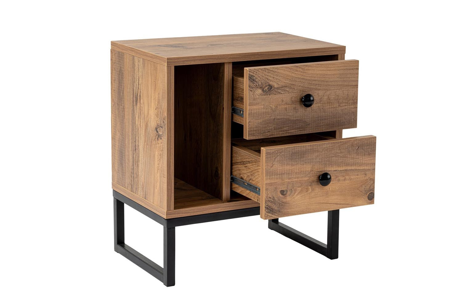 Glimmer - Atlantic Pine, Black in Atlantische Kiefer Schwarz präsentiert im Onlineshop von KAQTU Design AG. Nachttisch ist von Nordure