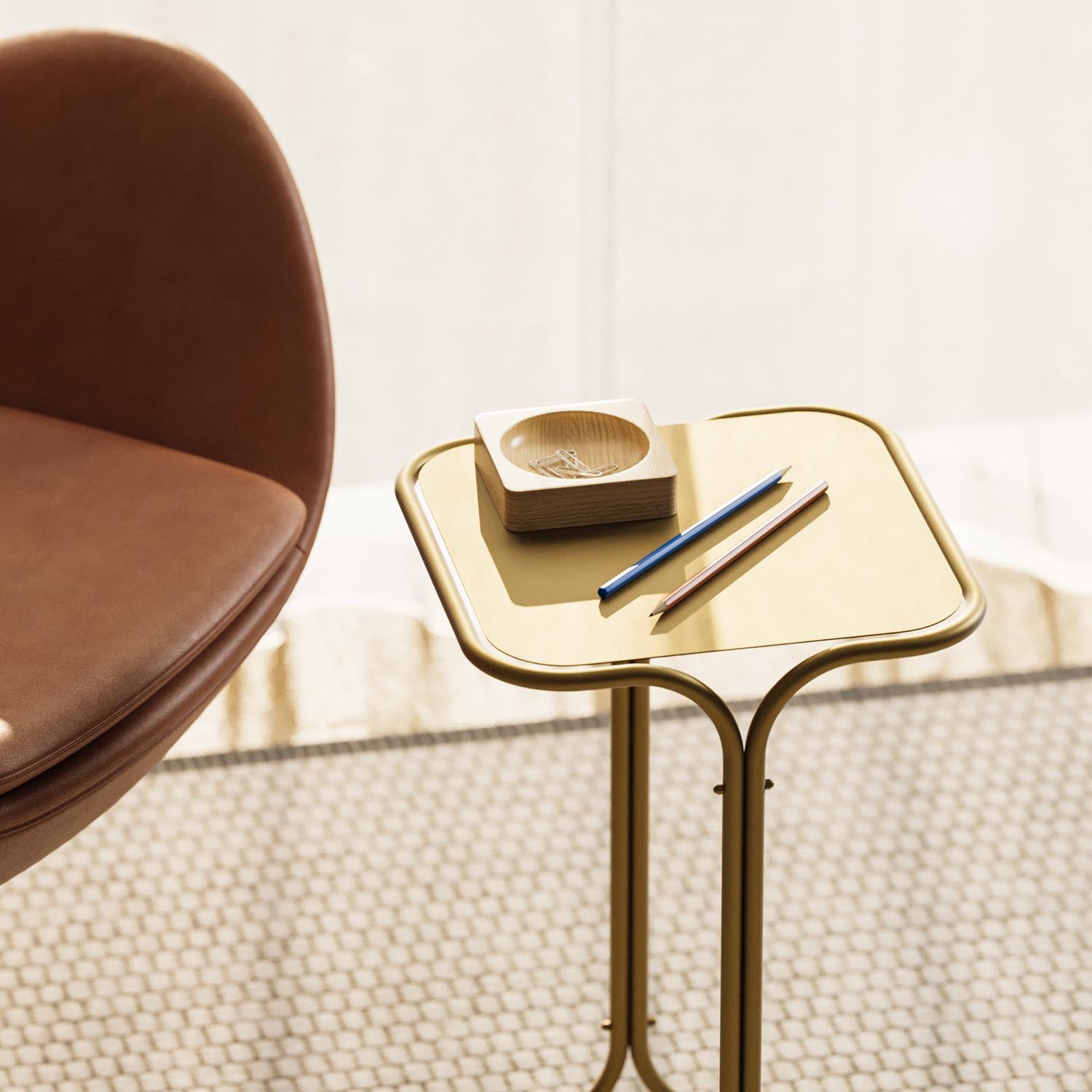 Shb-001-B in Gold präsentiert im Onlineshop von KAQTU Design AG. Beistelltisch ist von Hanah Home