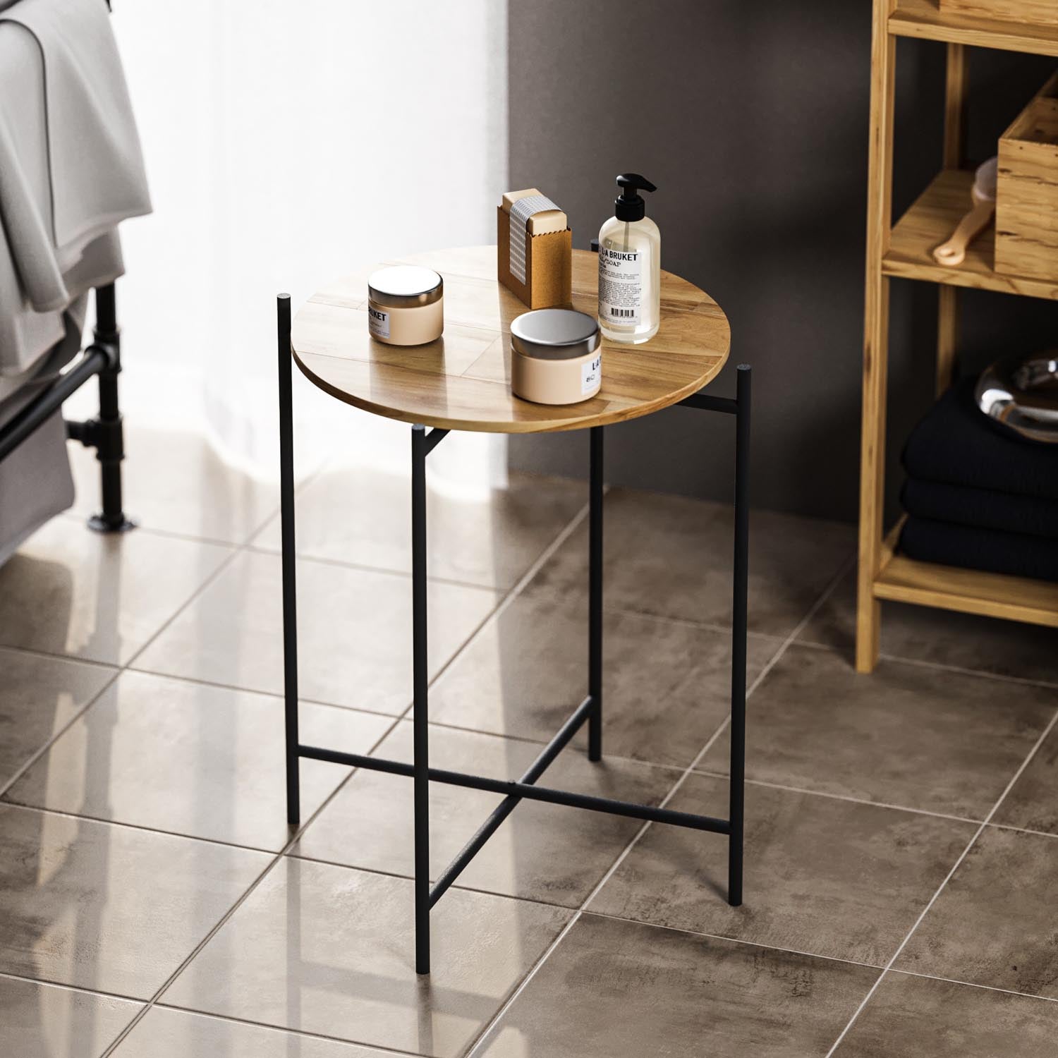 Shb-004 in Schwarz
 Natürlich präsentiert im Onlineshop von KAQTU Design AG. Beistelltisch ist von Hanah Home