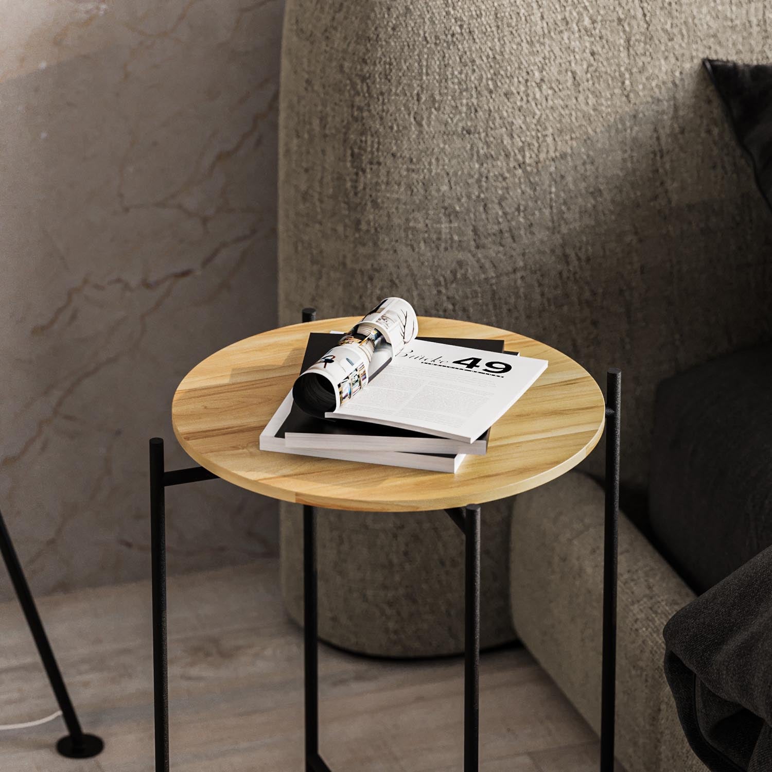 Shb-004 in Schwarz
 Natürlich präsentiert im Onlineshop von KAQTU Design AG. Beistelltisch ist von Hanah Home