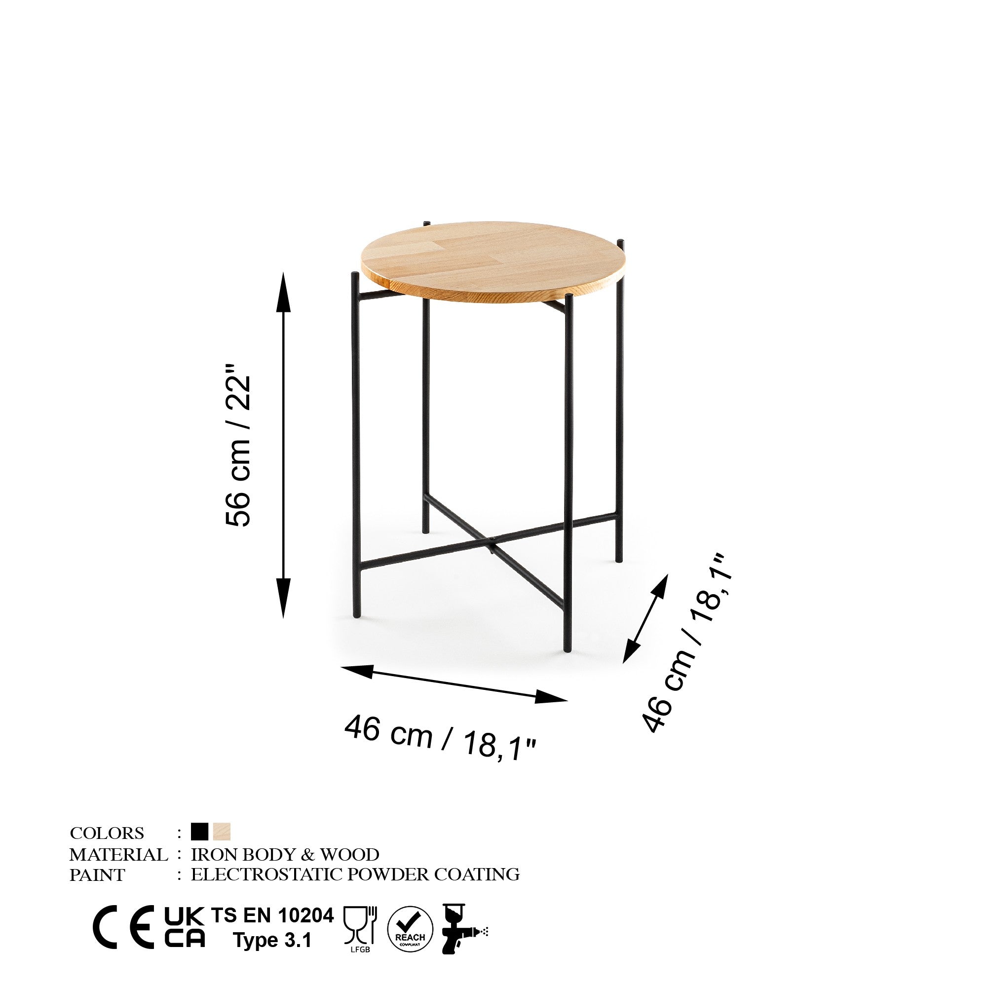 Shb-004 in Schwarz
 Natürlich präsentiert im Onlineshop von KAQTU Design AG. Beistelltisch ist von Hanah Home