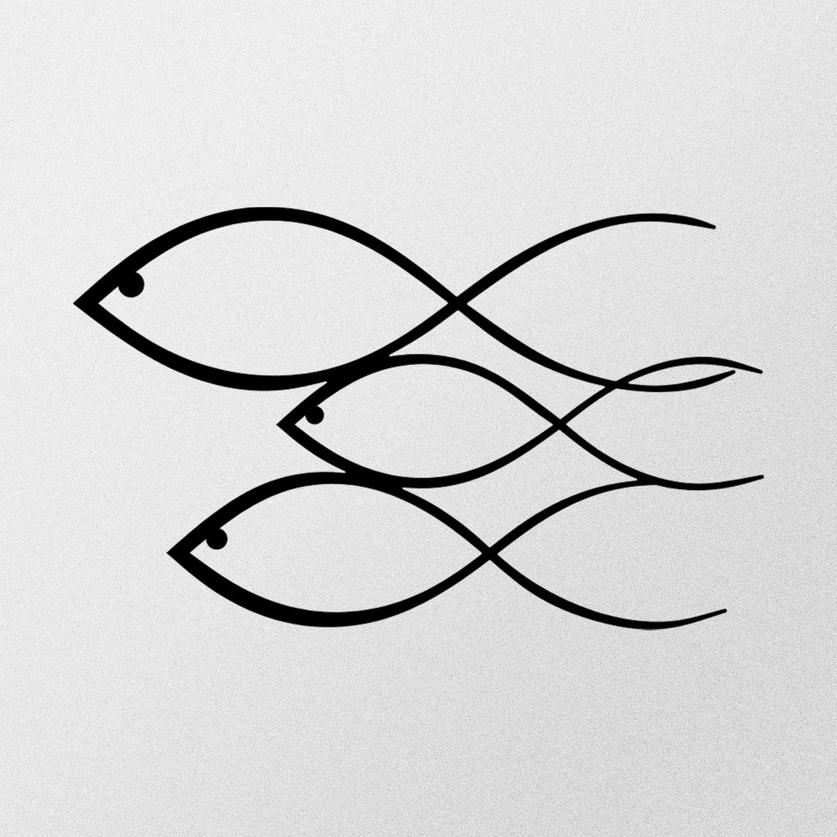 Fish Wanddeko - Schwarz in Schwarz präsentiert im Onlineshop von KAQTU Design AG. Wanddeko ist von Wallity