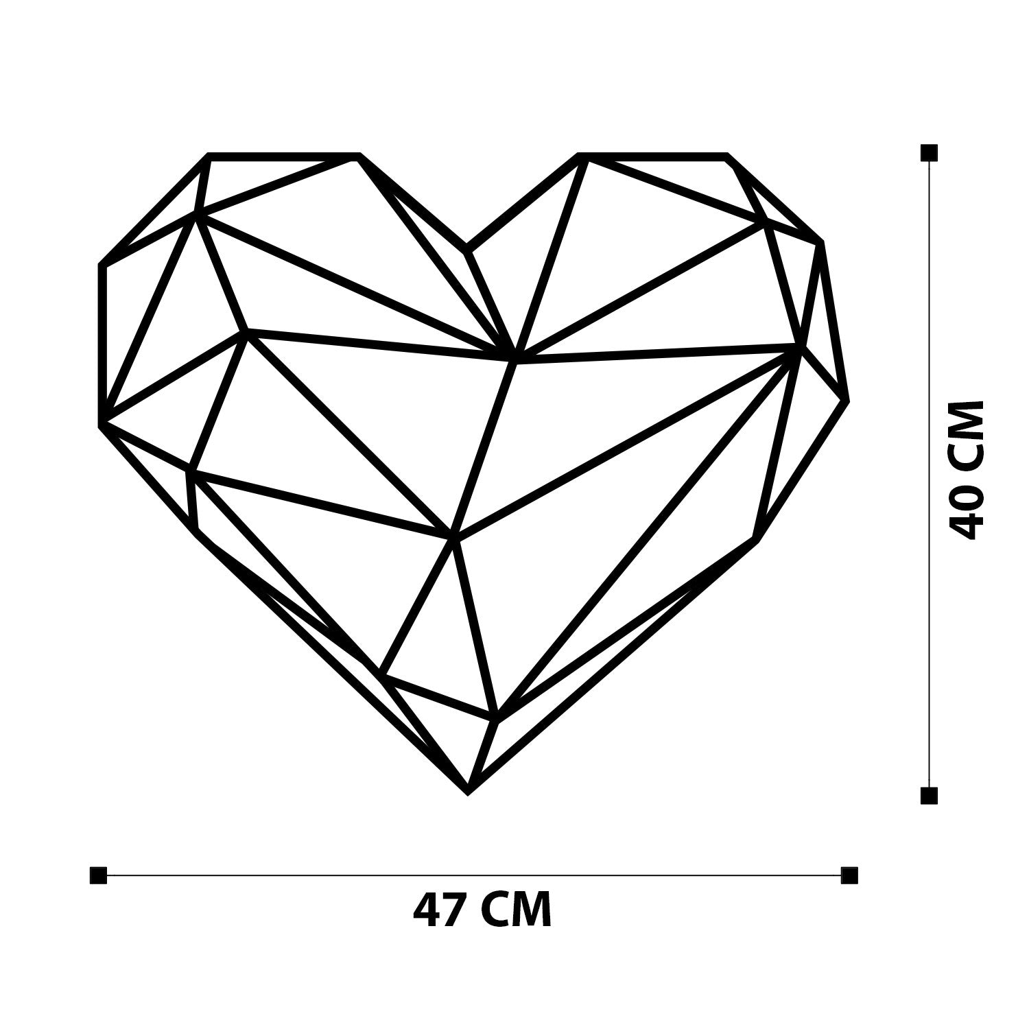 Heart Metal Decor in Schwarz präsentiert im Onlineshop von KAQTU Design AG. Wanddeko ist von Wallity
