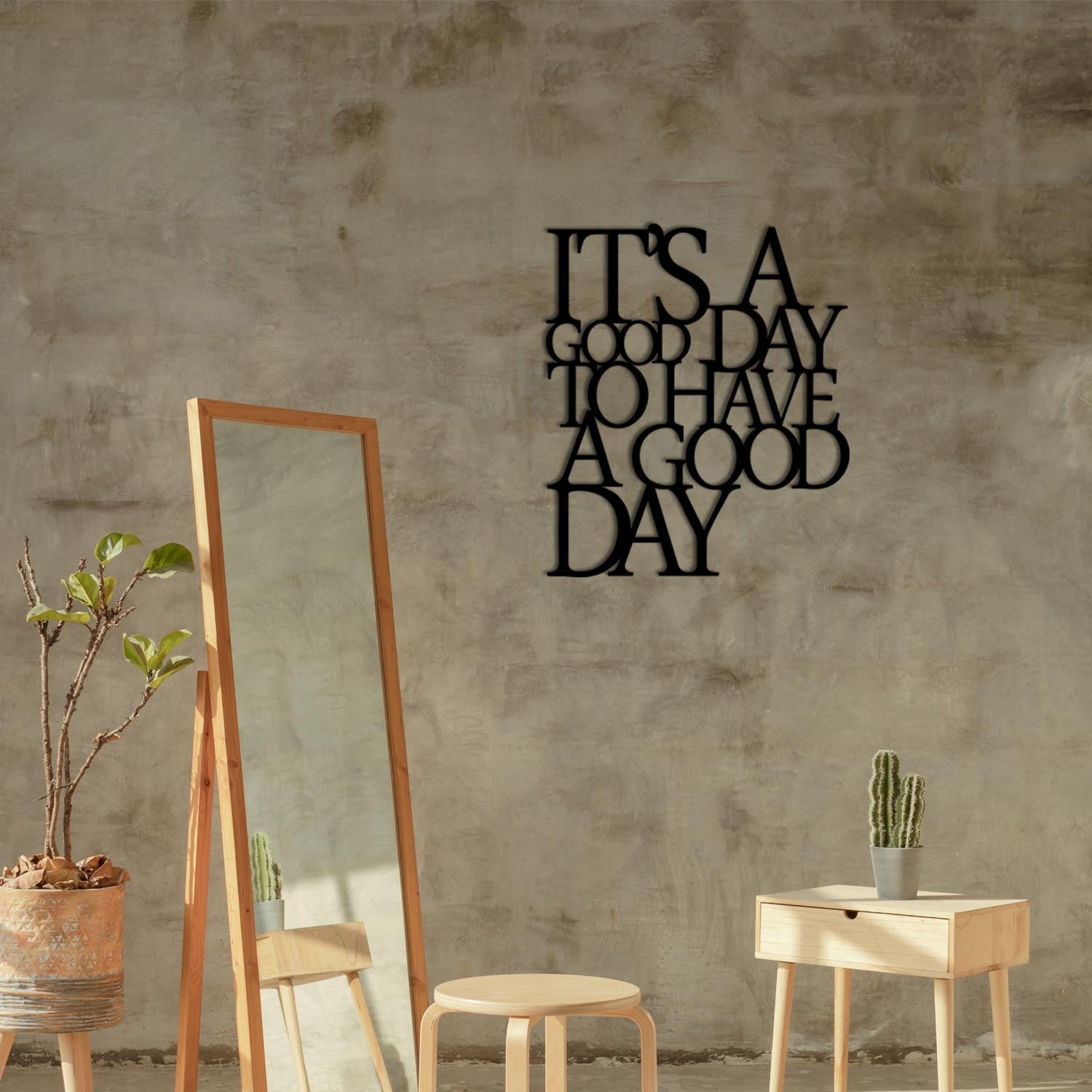 Its A Good in Schwarz präsentiert im Onlineshop von KAQTU Design AG. Wanddeko ist von Wallity