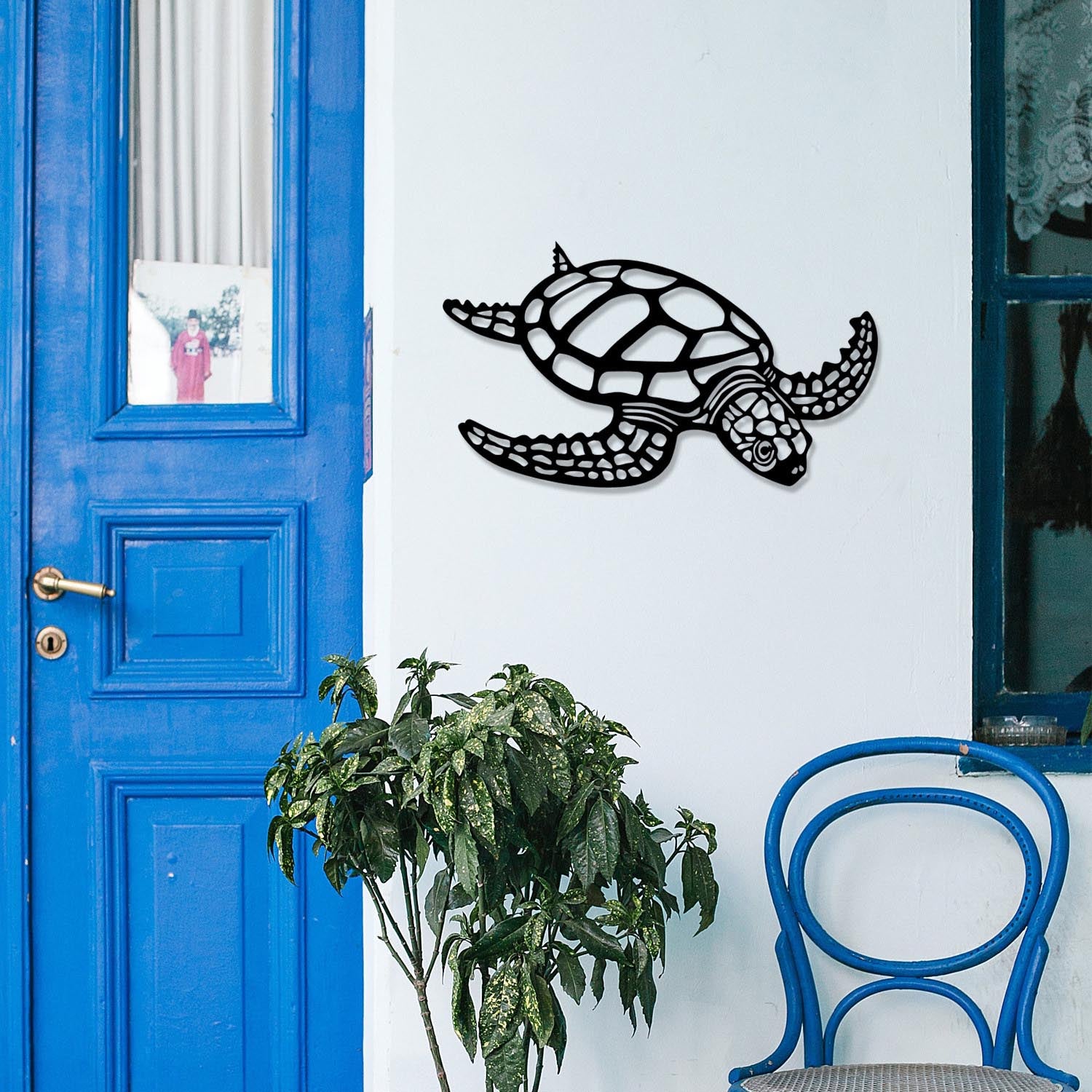 Caretta Caretta in Schwarz präsentiert im Onlineshop von KAQTU Design AG. Wanddeko ist von Wallity