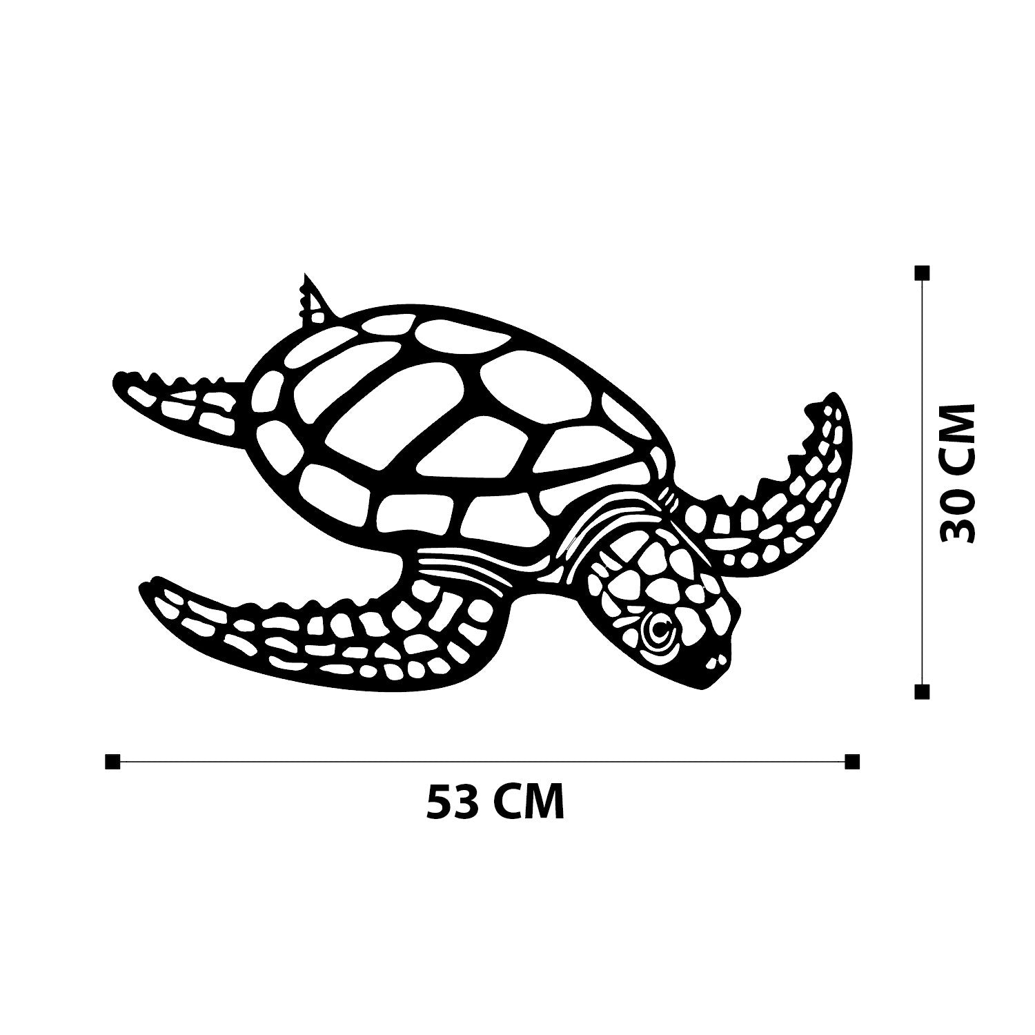 Caretta Caretta in Schwarz präsentiert im Onlineshop von KAQTU Design AG. Wanddeko ist von Wallity
