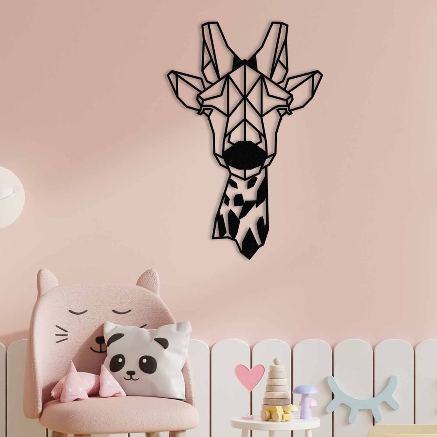 Gıraffe Metal Decor in Schwarz präsentiert im Onlineshop von KAQTU Design AG. Wanddeko ist von Wallity
