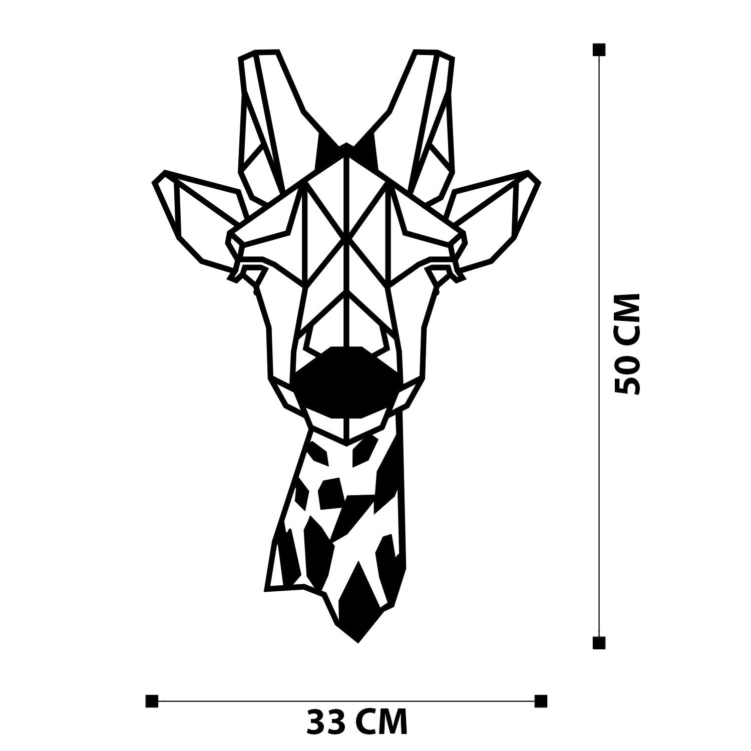 Gıraffe Metal Decor in Schwarz präsentiert im Onlineshop von KAQTU Design AG. Wanddeko ist von Wallity