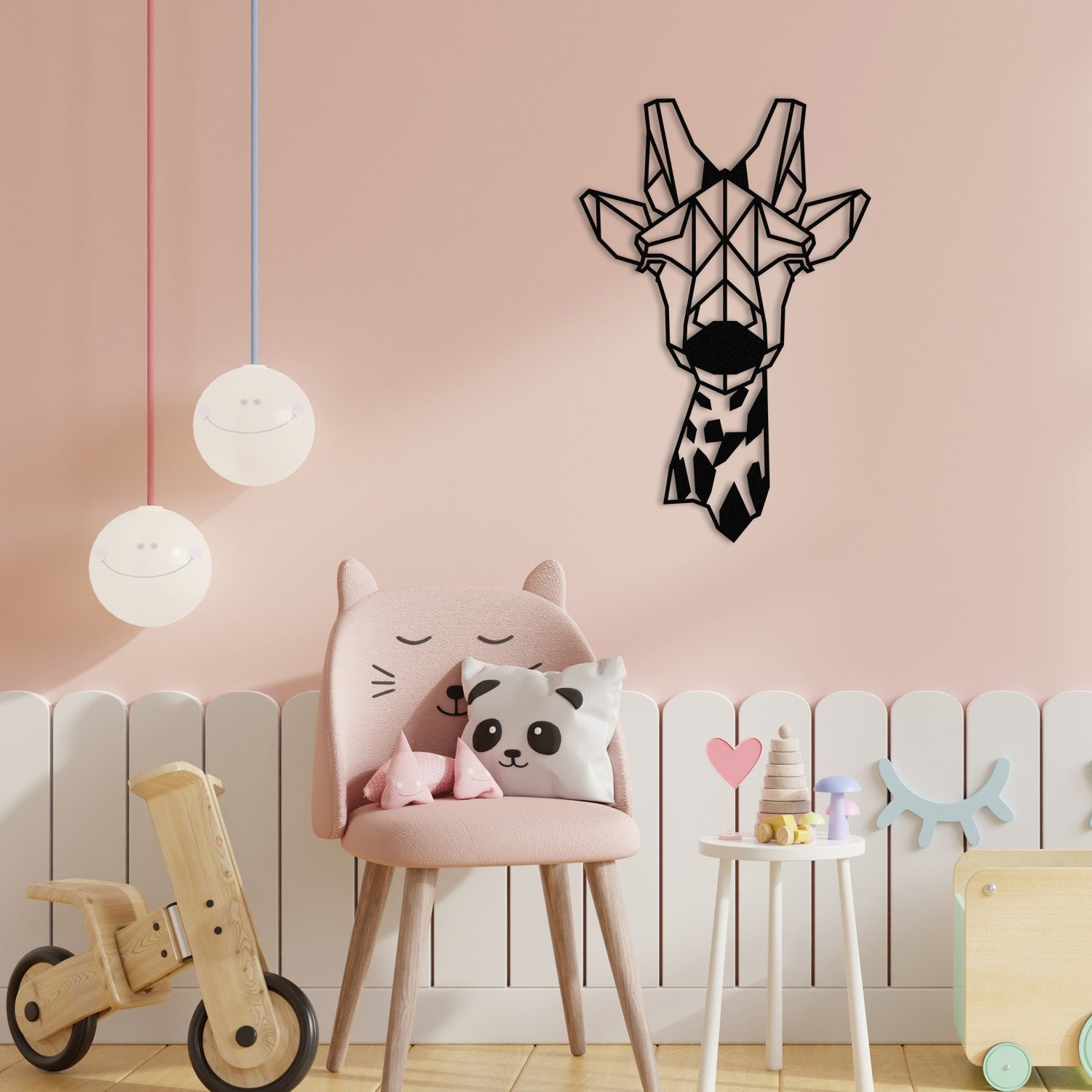 Gıraffe Metal Decor in Schwarz präsentiert im Onlineshop von KAQTU Design AG. Wanddeko ist von Wallity