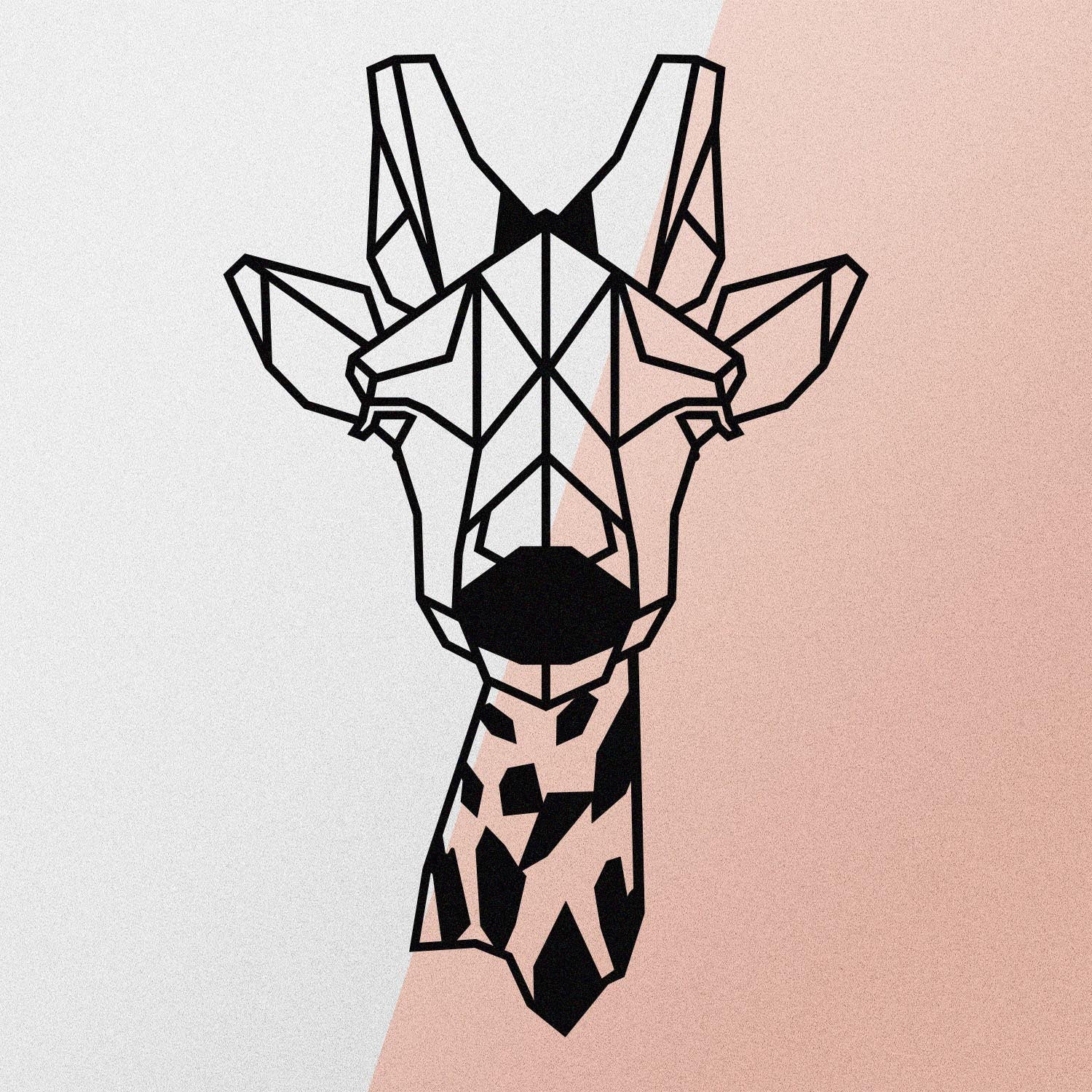 Gıraffe Metal Decor in Schwarz präsentiert im Onlineshop von KAQTU Design AG. Wanddeko ist von Wallity