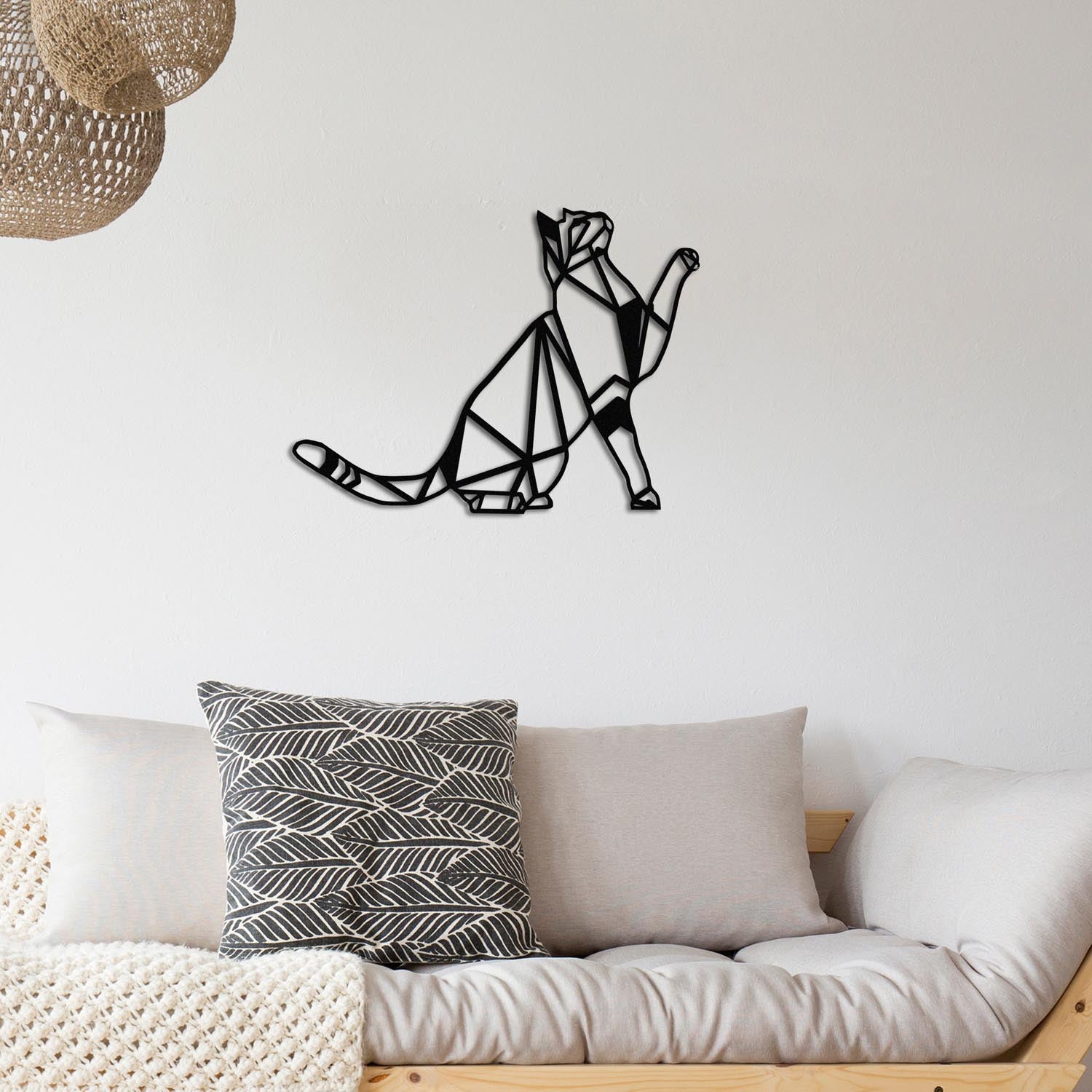 Cat Metal Decor in Schwarz präsentiert im Onlineshop von KAQTU Design AG. Wanddeko ist von Wallity