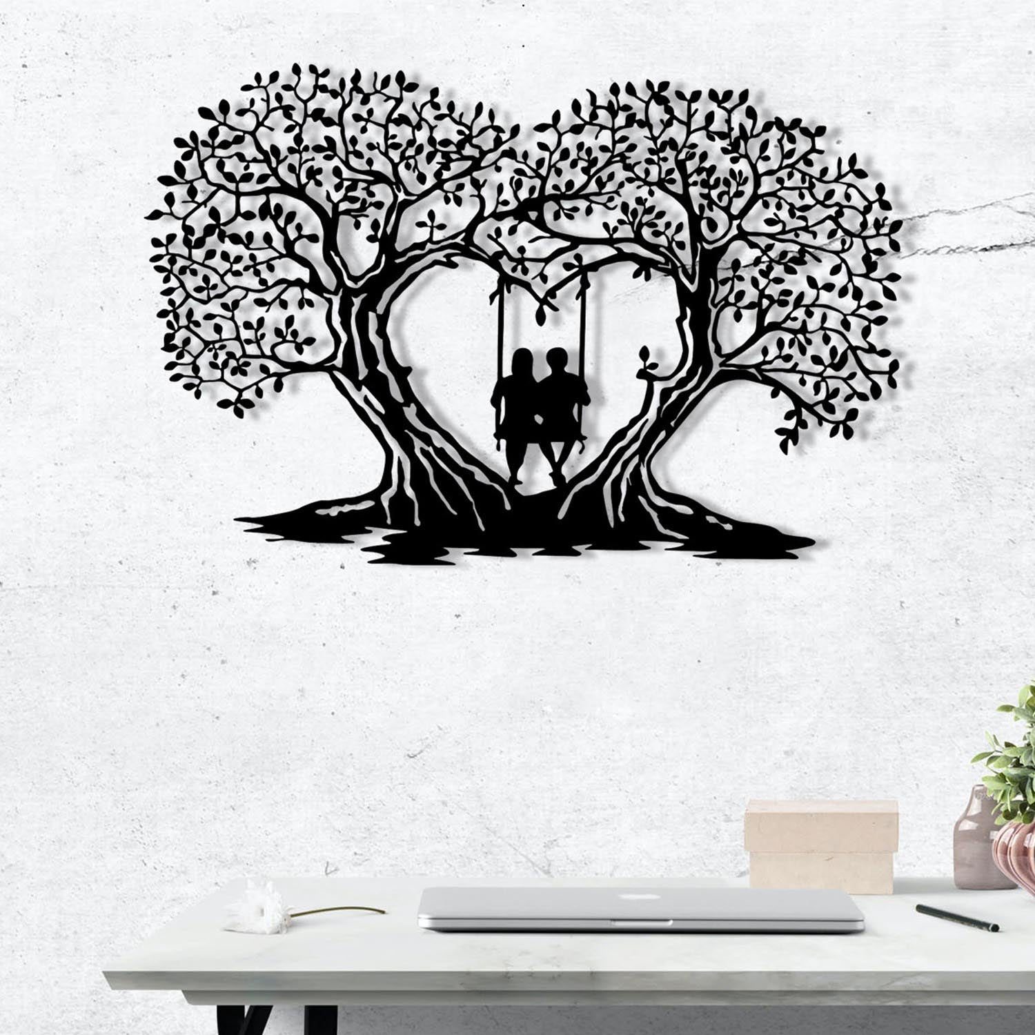 Love in Schwarz präsentiert im Onlineshop von KAQTU Design AG. Wanddeko ist von Wallity