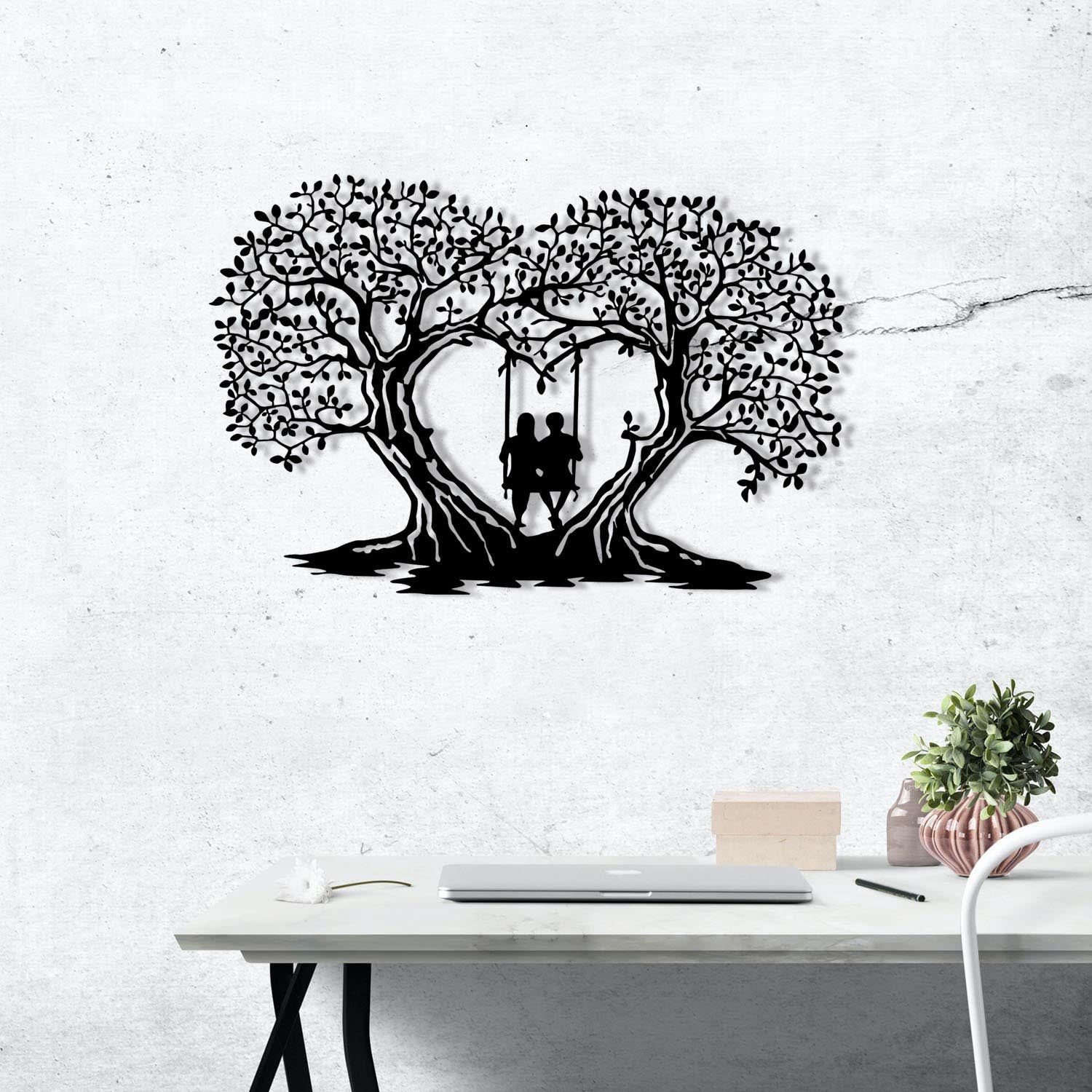 Love in Schwarz präsentiert im Onlineshop von KAQTU Design AG. Wanddeko ist von Wallity