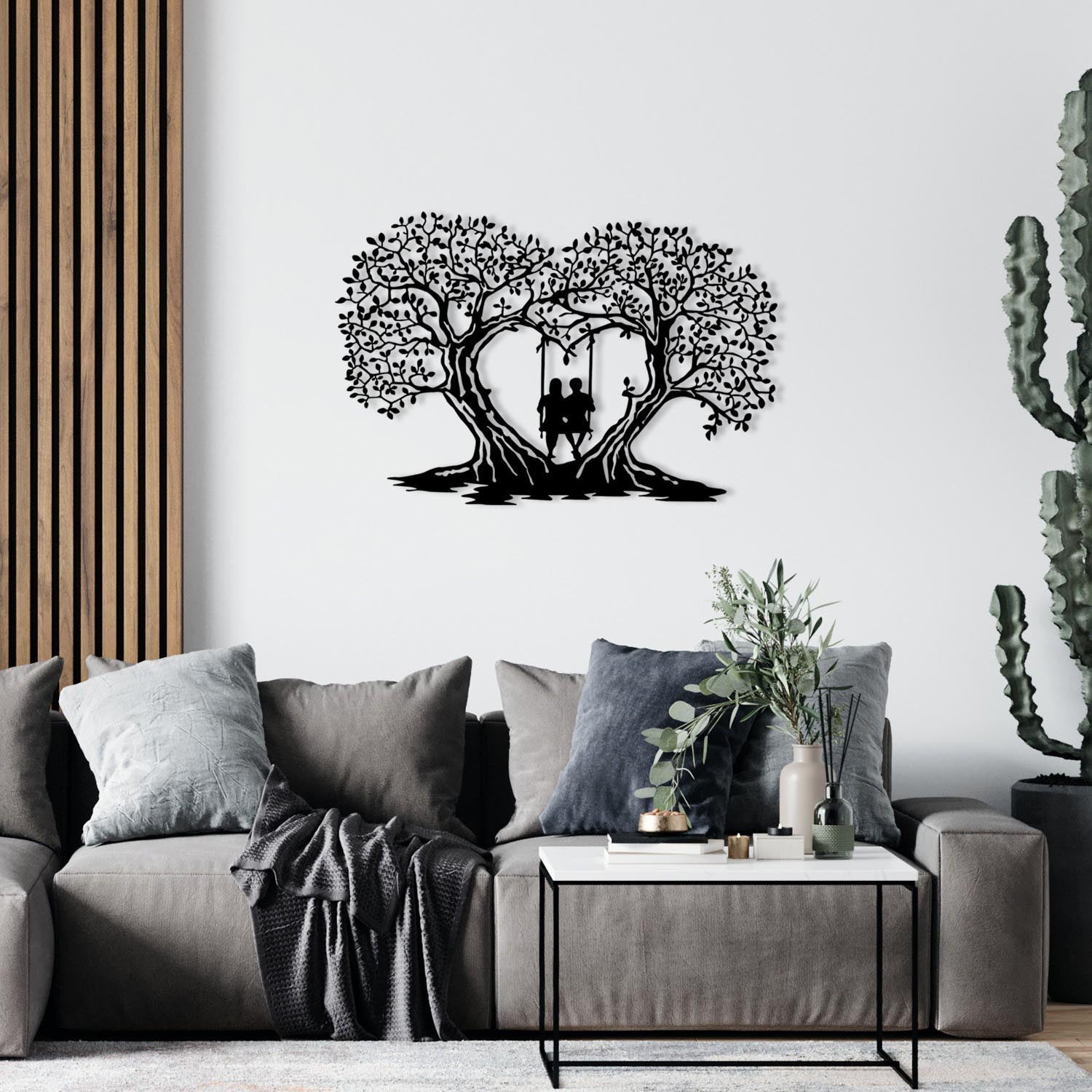 Love in Schwarz präsentiert im Onlineshop von KAQTU Design AG. Wanddeko ist von Wallity