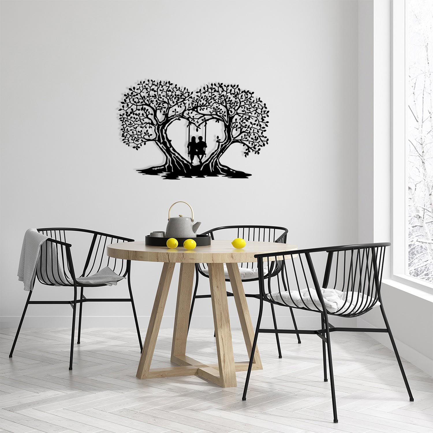 Love in Schwarz präsentiert im Onlineshop von KAQTU Design AG. Wanddeko ist von Wallity