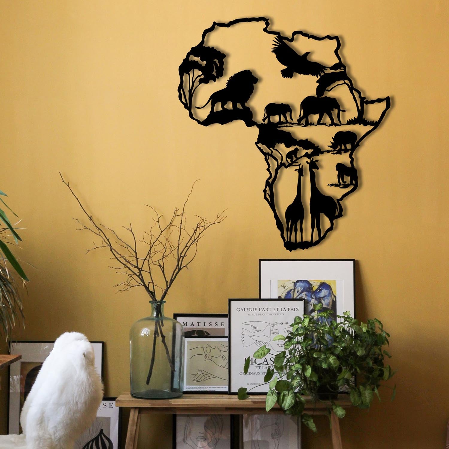 African 2 in Schwarz präsentiert im Onlineshop von KAQTU Design AG. Wanddeko ist von Wallity