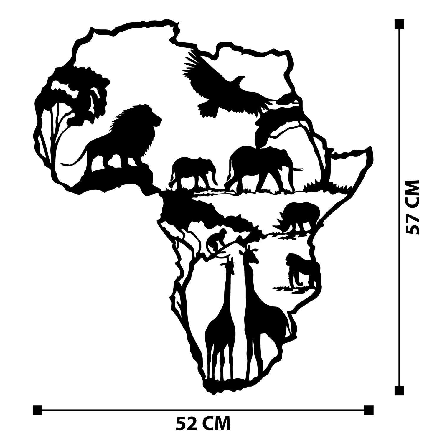 African 2 in Schwarz präsentiert im Onlineshop von KAQTU Design AG. Wanddeko ist von Wallity