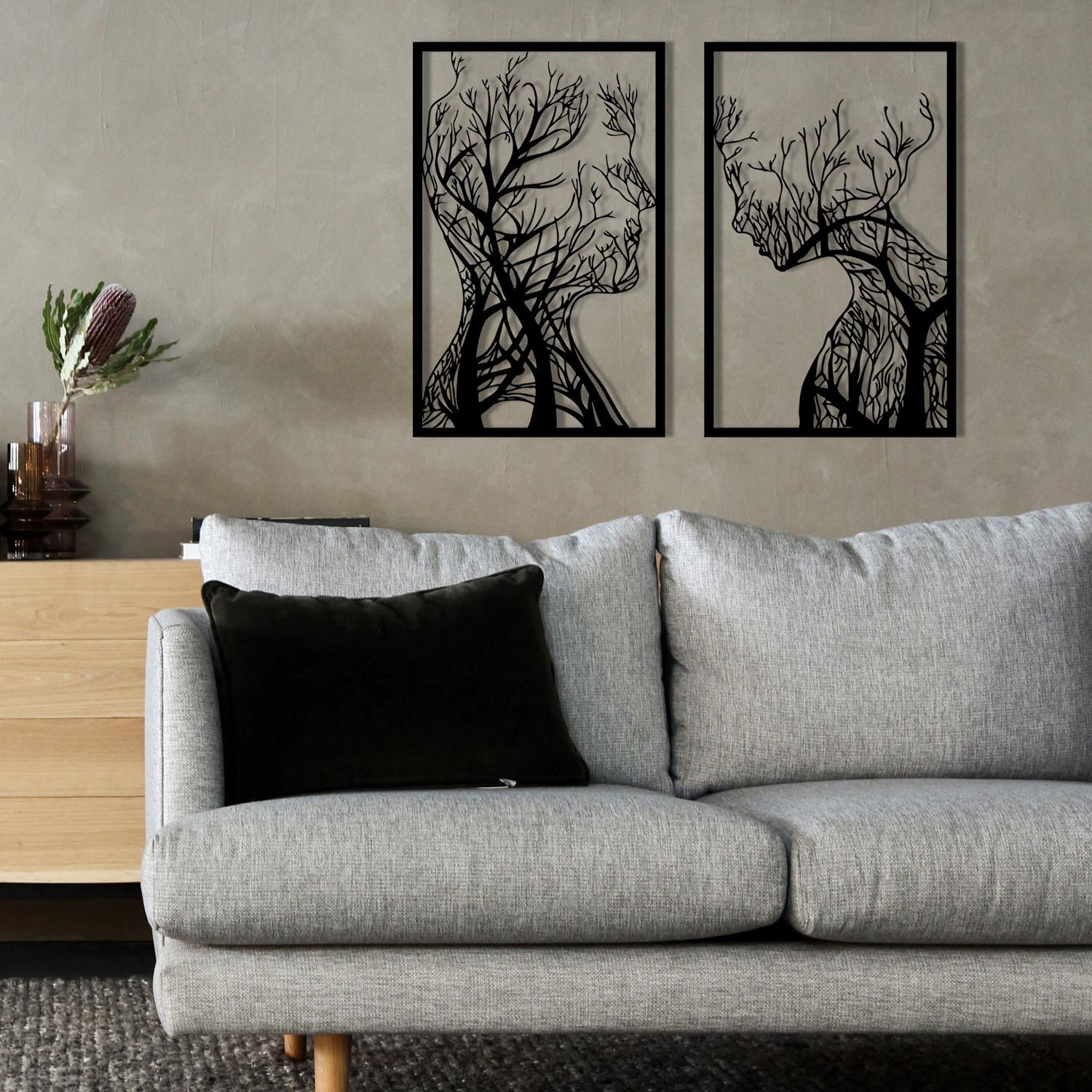 Lutuf in Schwarz präsentiert im Onlineshop von KAQTU Design AG. Wanddeko ist von Wallity