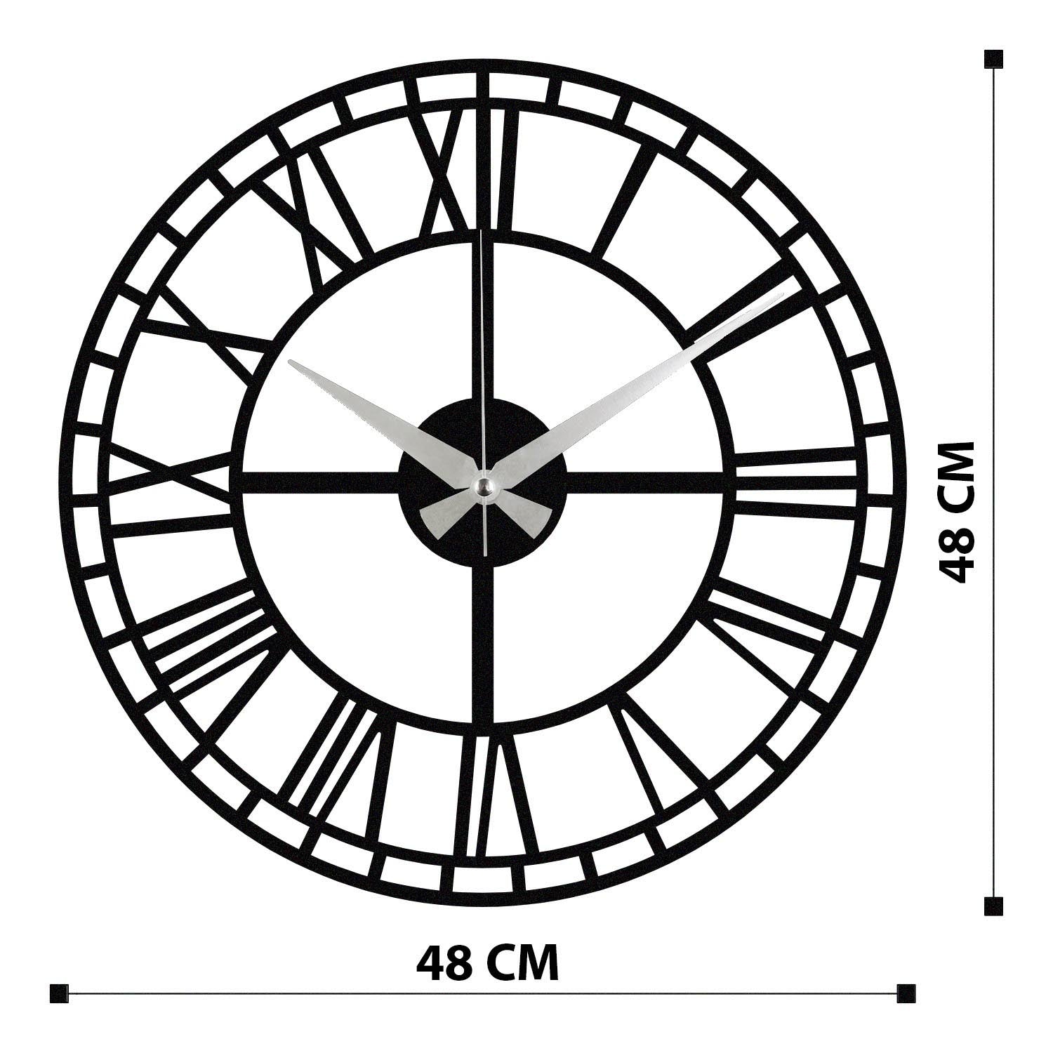 Enzoclock - S002 in Schwarz präsentiert im Onlineshop von KAQTU Design AG. Wanduhr ist von Wallity