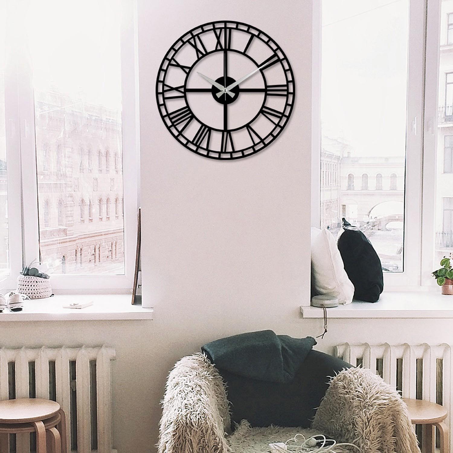 Enzoclock - S002 in Schwarz präsentiert im Onlineshop von KAQTU Design AG. Wanduhr ist von Wallity