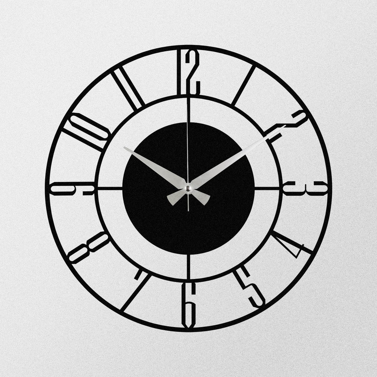 Enzoclock Wanduhr - Schwarz in Schwarz präsentiert im Onlineshop von KAQTU Design AG. Wanduhr ist von Wallity