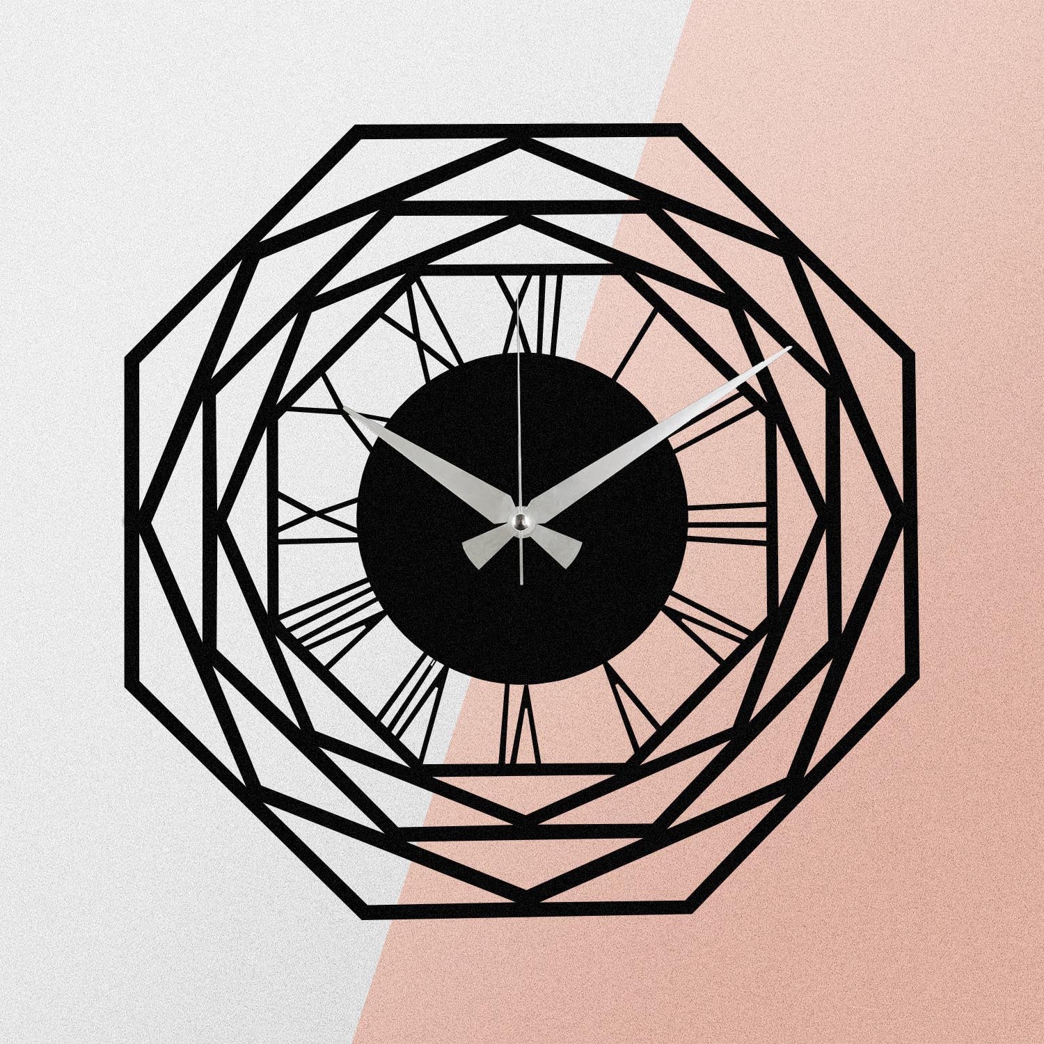 Enzoclock - S012 in Schwarz präsentiert im Onlineshop von KAQTU Design AG. Wanduhr ist von Wallity