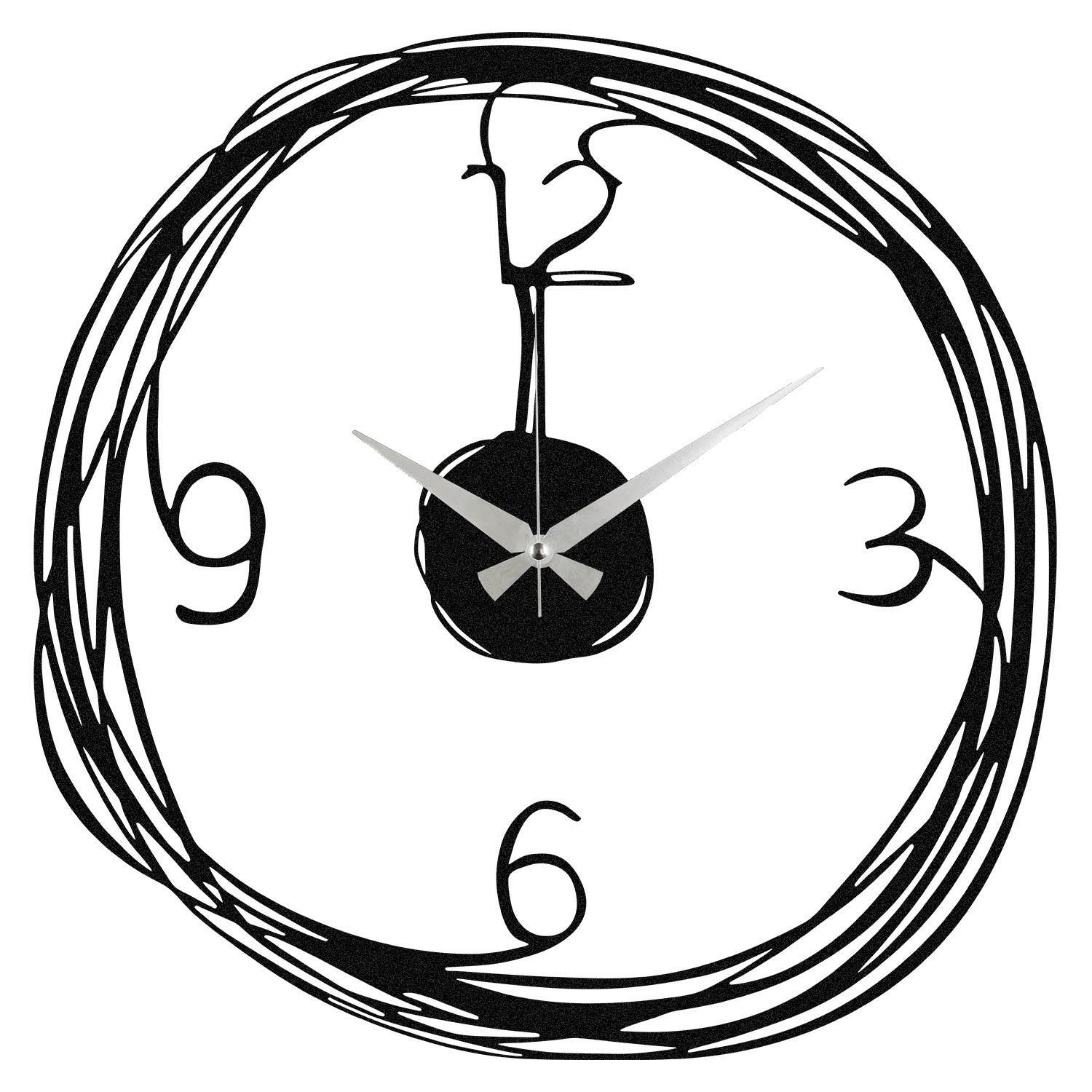 Gergo in Schwarz präsentiert im Onlineshop von KAQTU Design AG. Wanduhr ist von Wallity