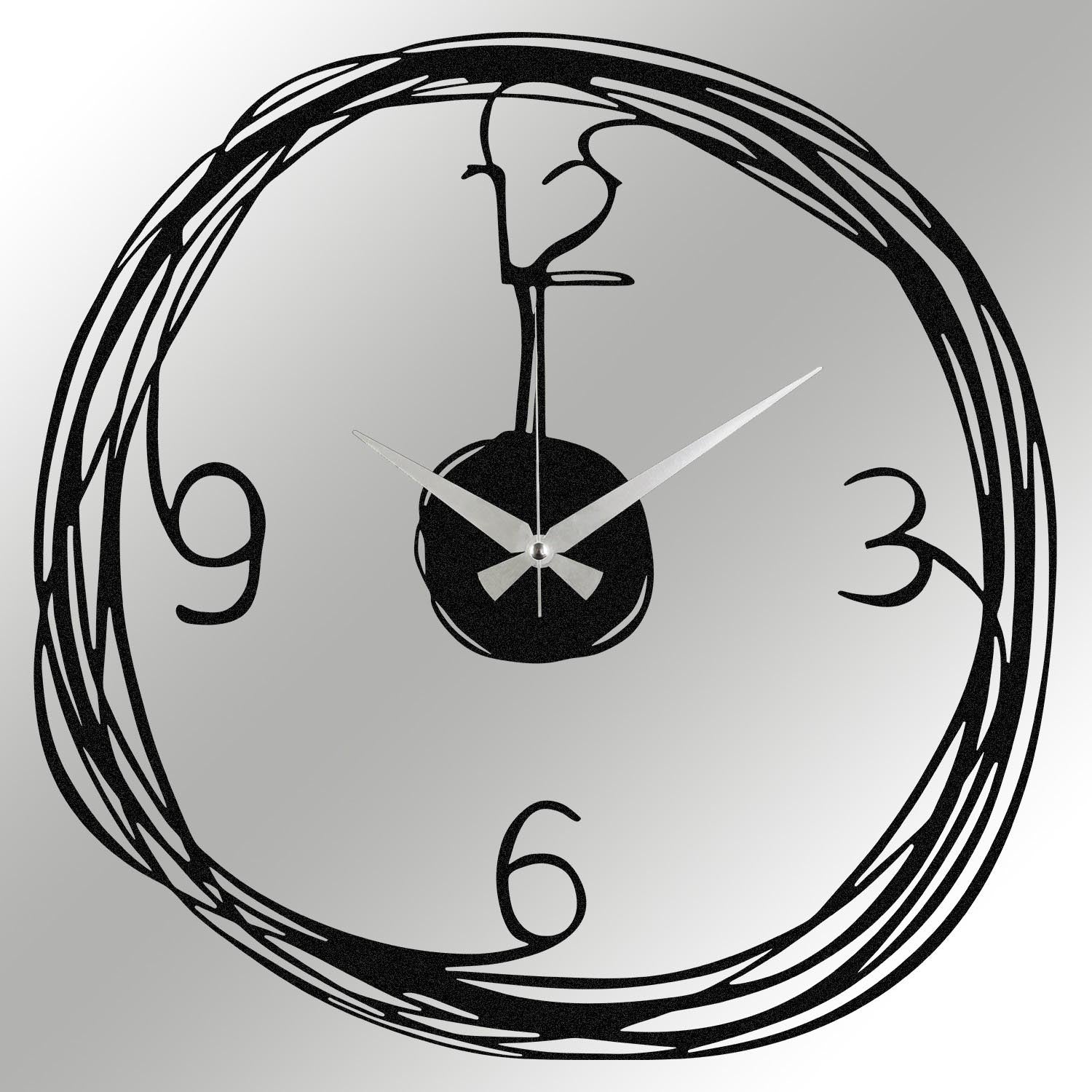 Gergo in Schwarz präsentiert im Onlineshop von KAQTU Design AG. Wanduhr ist von Wallity