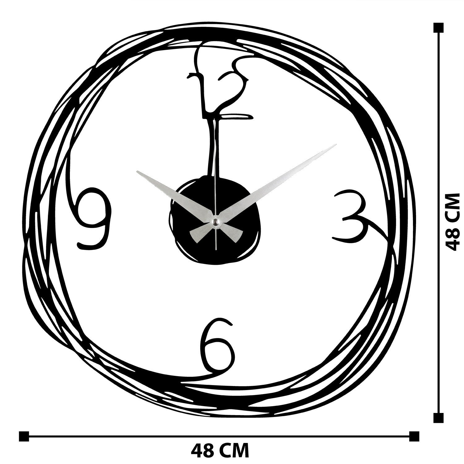 Gergo in Schwarz präsentiert im Onlineshop von KAQTU Design AG. Wanduhr ist von Wallity