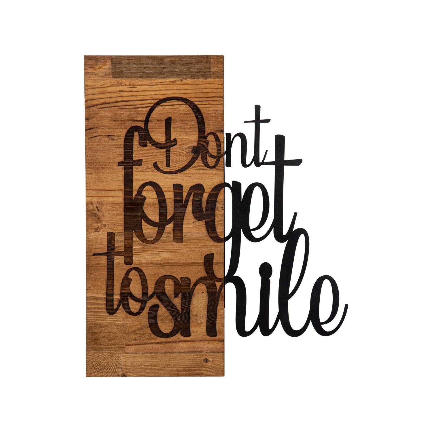 Dont Forget To Smıle in Schwarznuss präsentiert im Onlineshop von KAQTU Design AG. Wanddeko ist von Wallity