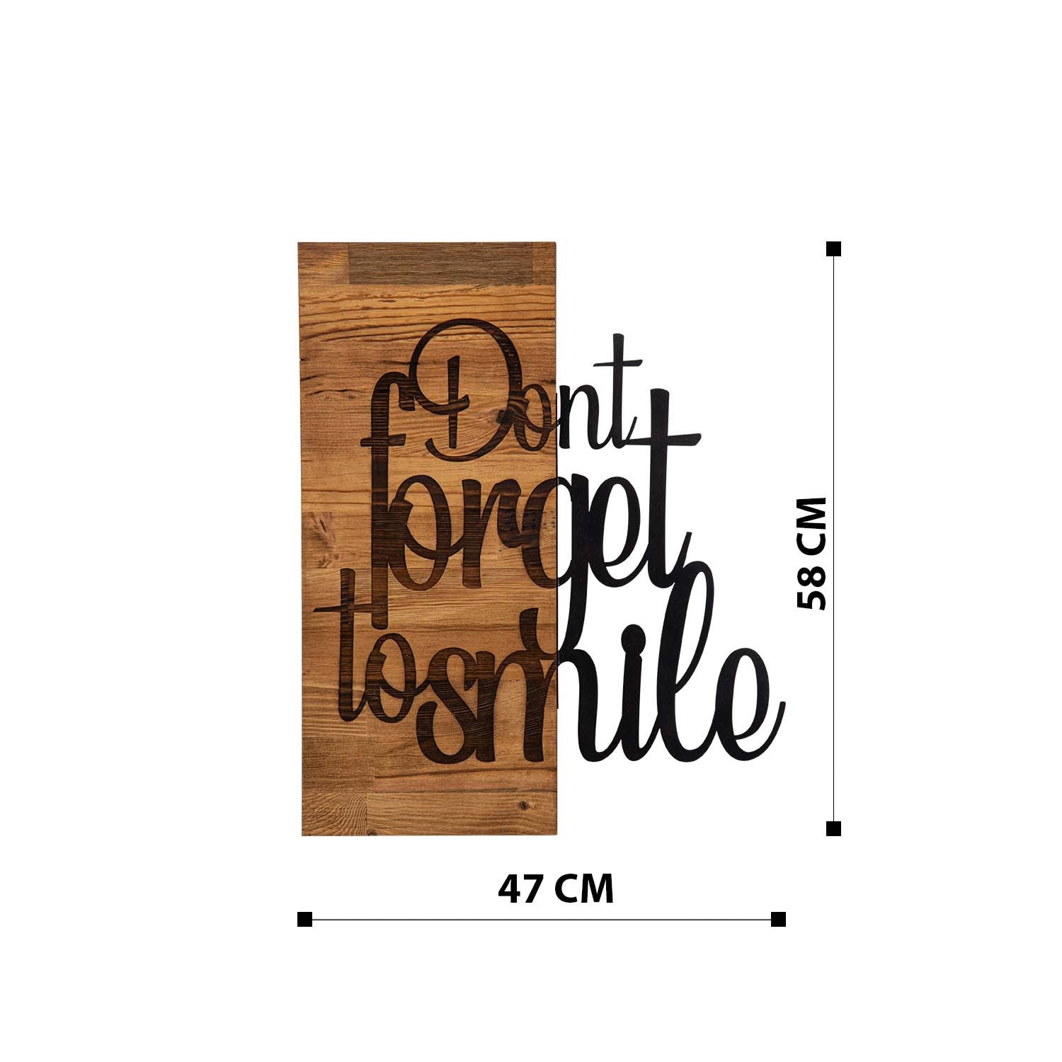 Dont Forget To Smıle in Schwarznuss präsentiert im Onlineshop von KAQTU Design AG. Wanddeko ist von Wallity