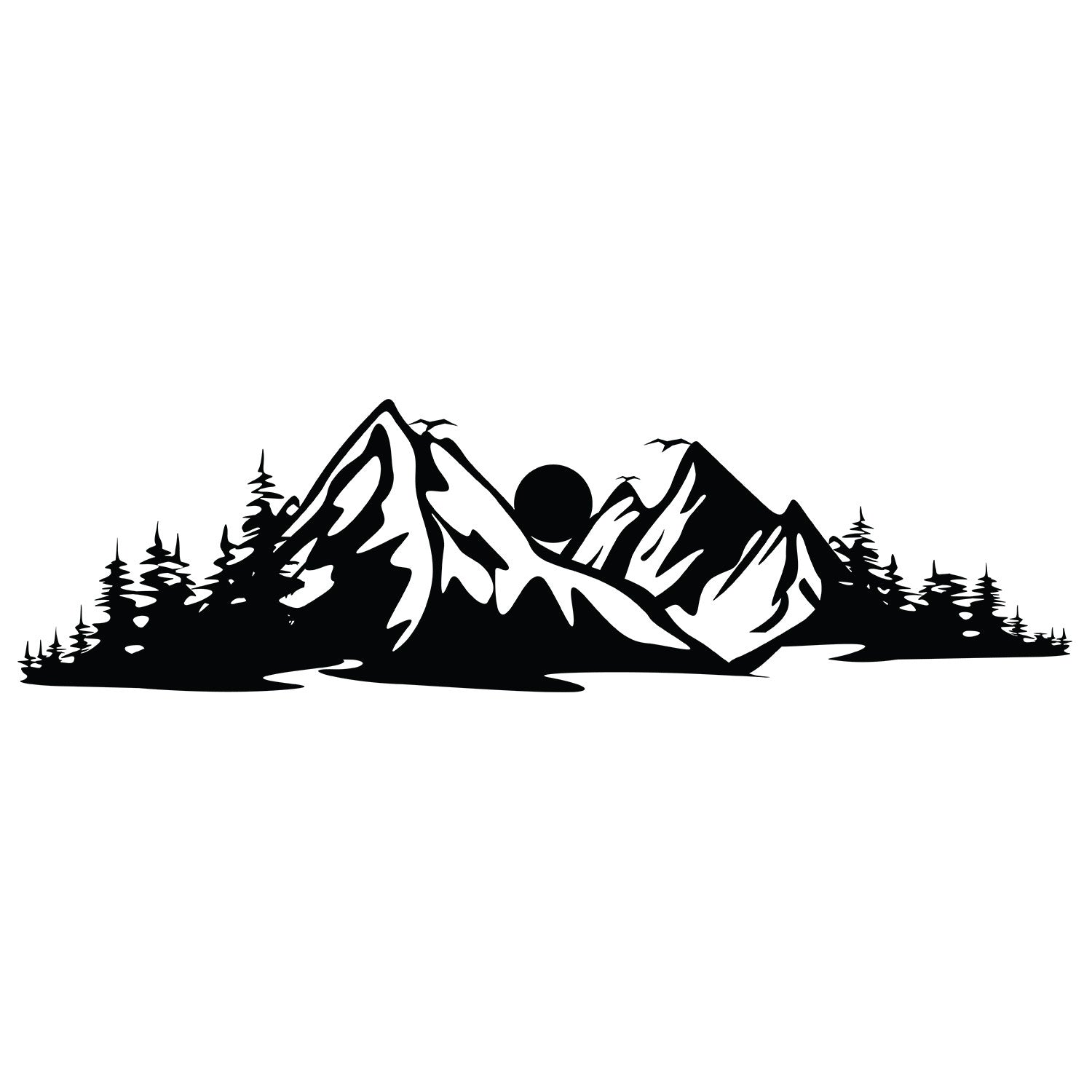 Mountain 2 in Schwarz präsentiert im Onlineshop von KAQTU Design AG. Wanddeko ist von Wallity