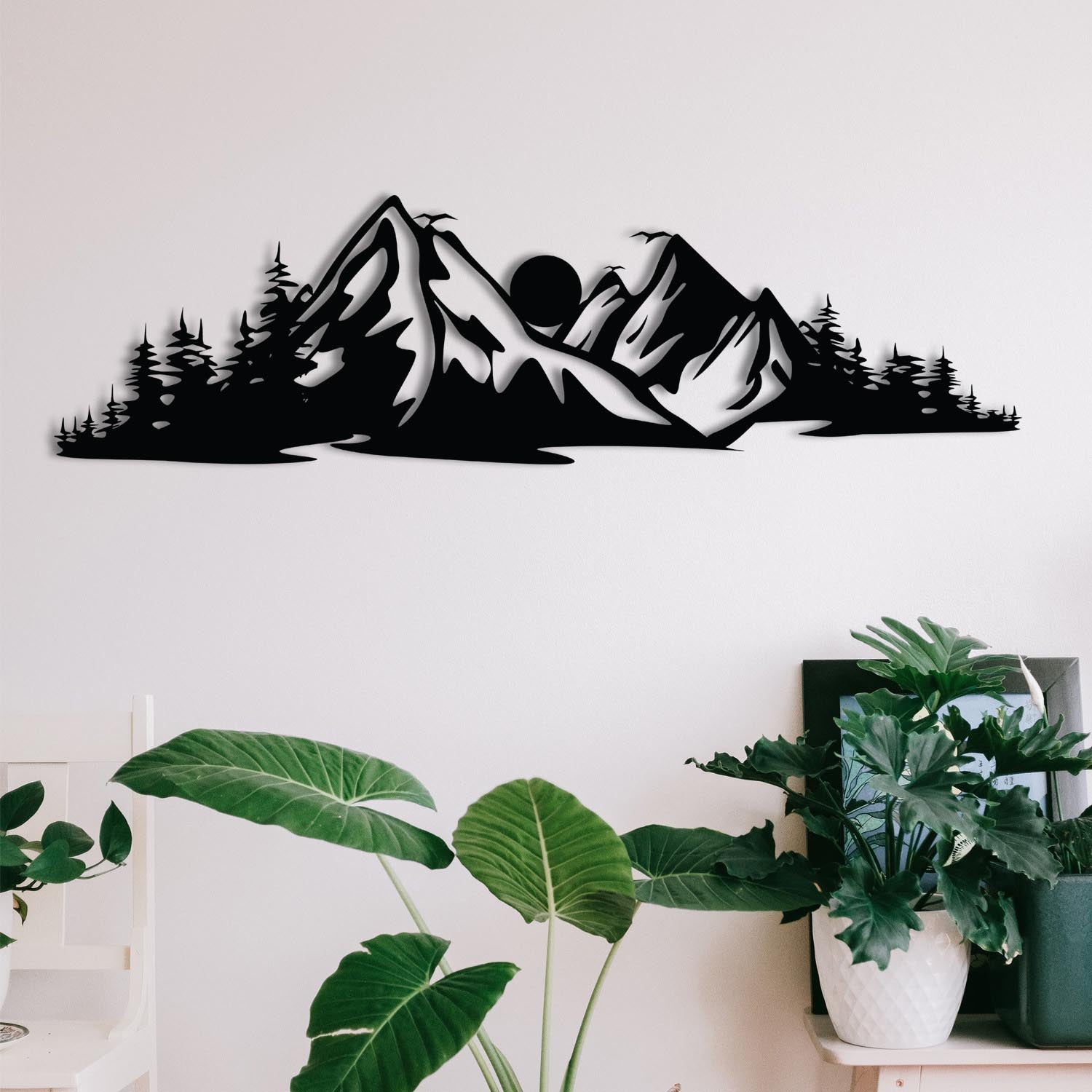 Mountain 2 in Schwarz präsentiert im Onlineshop von KAQTU Design AG. Wanddeko ist von Wallity