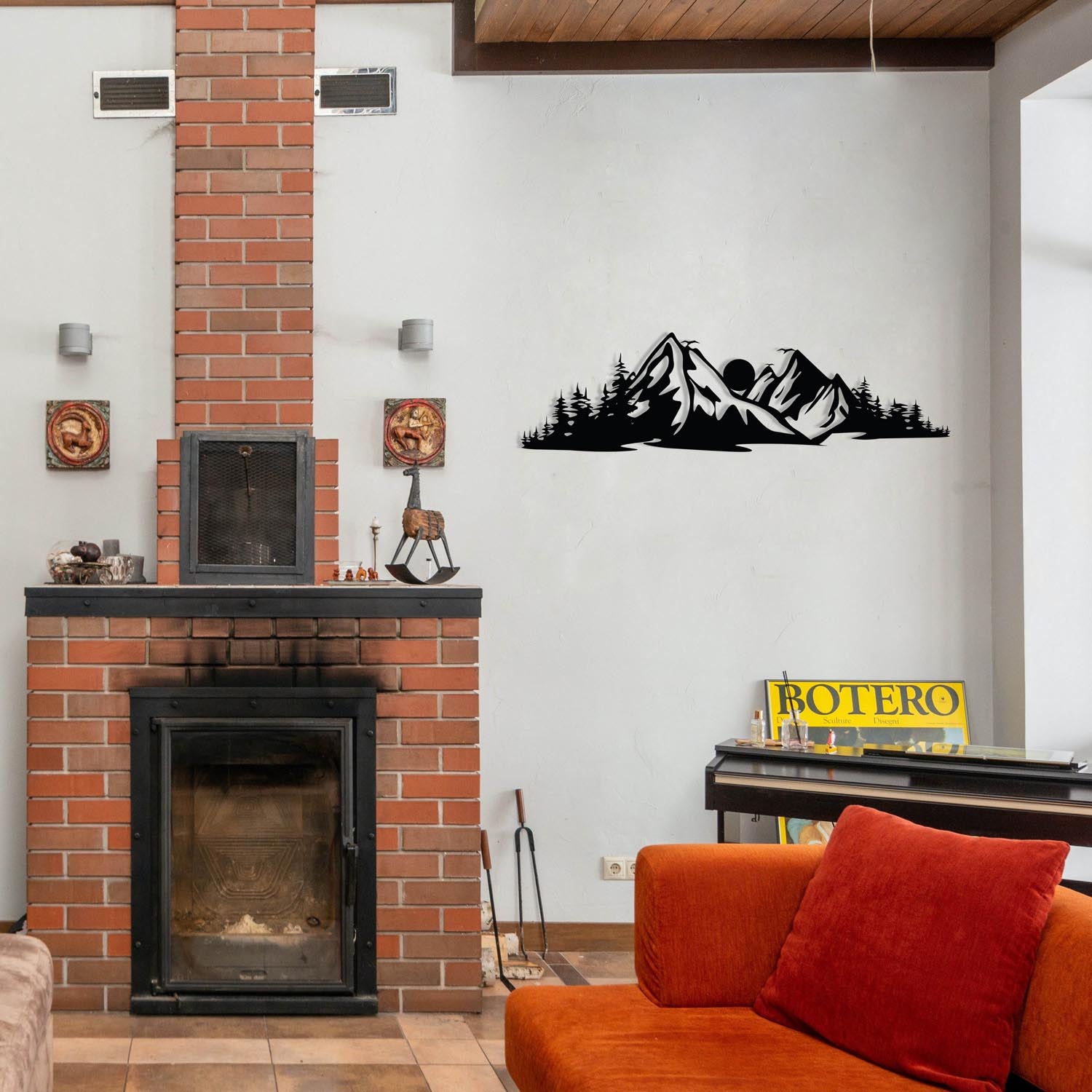 Mountain 2 in Schwarz präsentiert im Onlineshop von KAQTU Design AG. Wanddeko ist von Wallity
