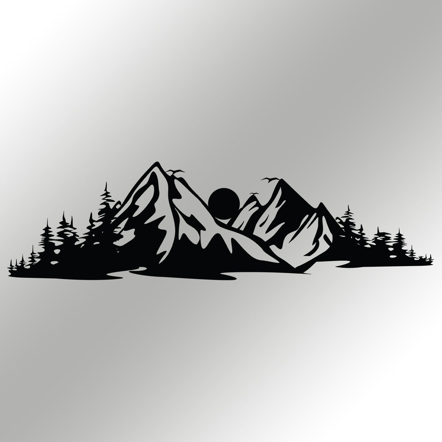 Mountain 2 in Schwarz präsentiert im Onlineshop von KAQTU Design AG. Wanddeko ist von Wallity