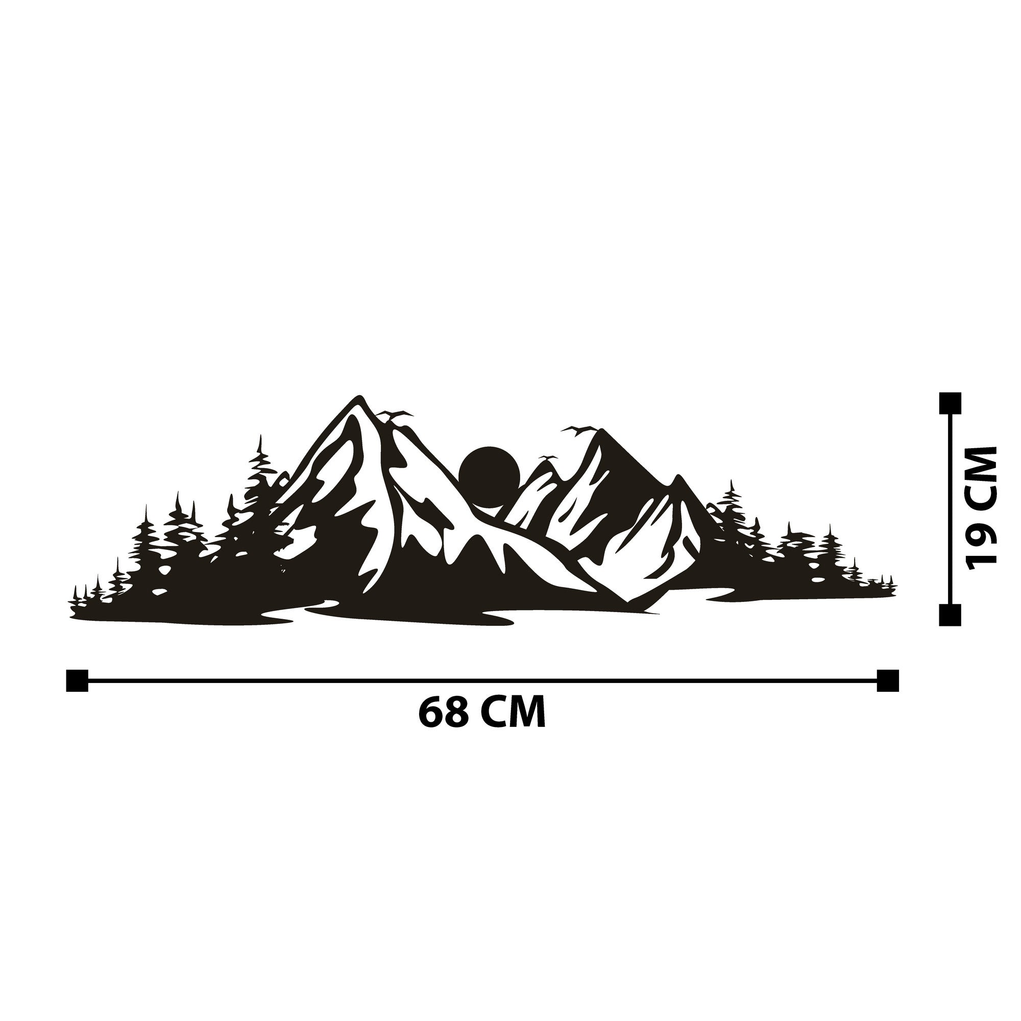 Mountain 2 in Schwarz präsentiert im Onlineshop von KAQTU Design AG. Wanddeko ist von Wallity