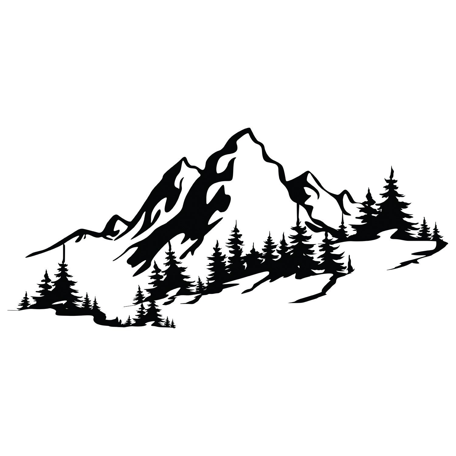 Mountain 3 in Schwarz präsentiert im Onlineshop von KAQTU Design AG. Wanddeko ist von Wallity
