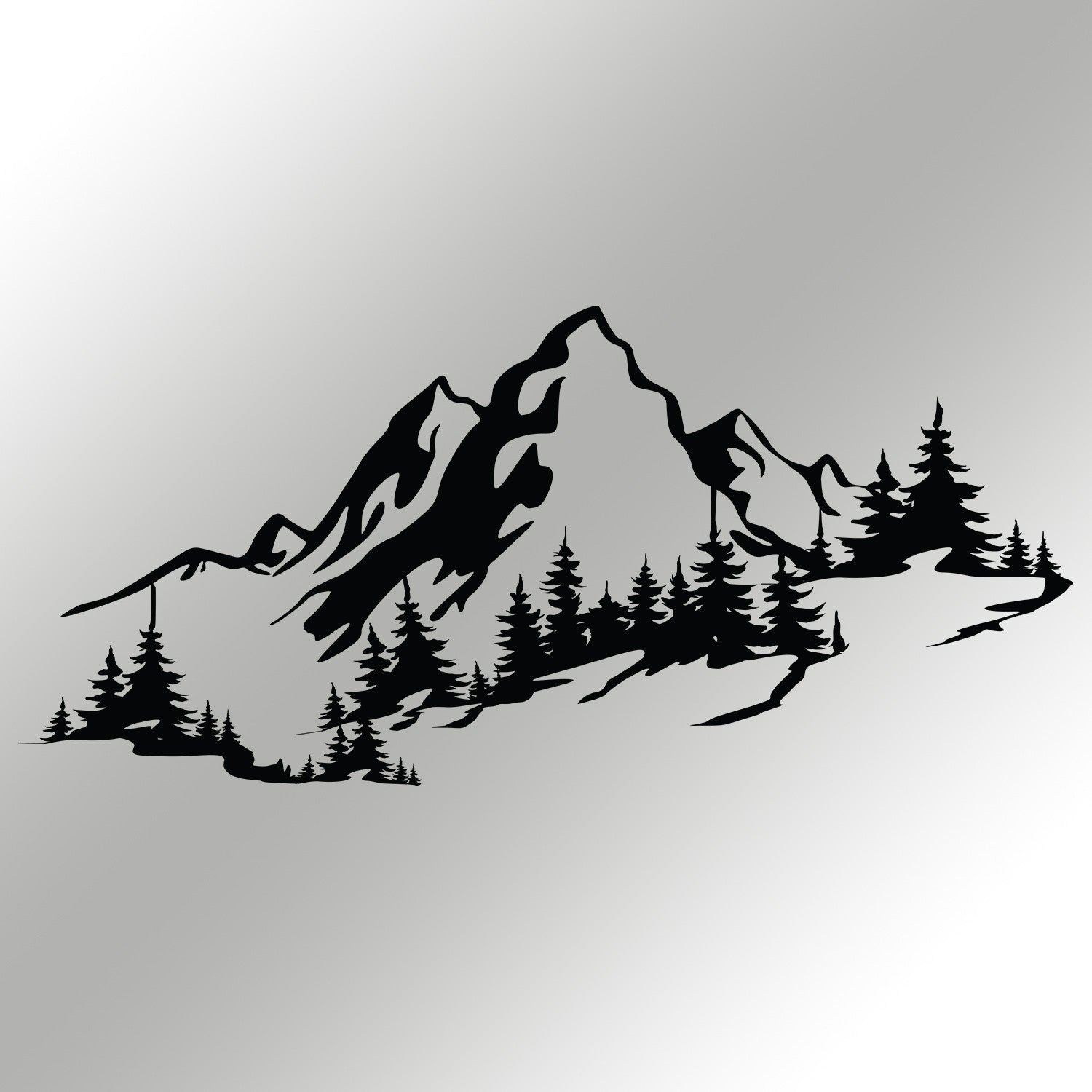 Mountain 3 in Schwarz präsentiert im Onlineshop von KAQTU Design AG. Wanddeko ist von Wallity