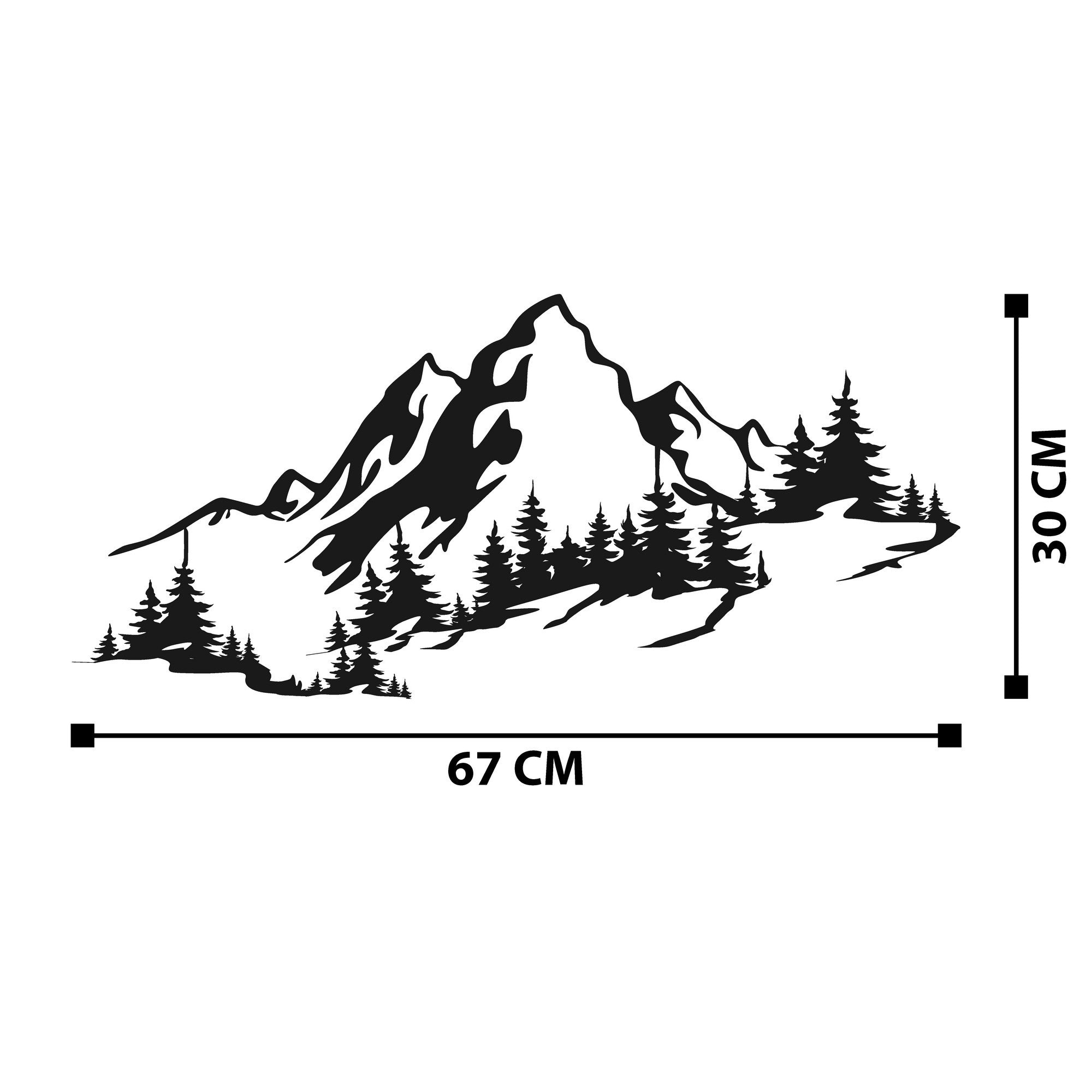 Mountain 3 in Schwarz präsentiert im Onlineshop von KAQTU Design AG. Wanddeko ist von Wallity