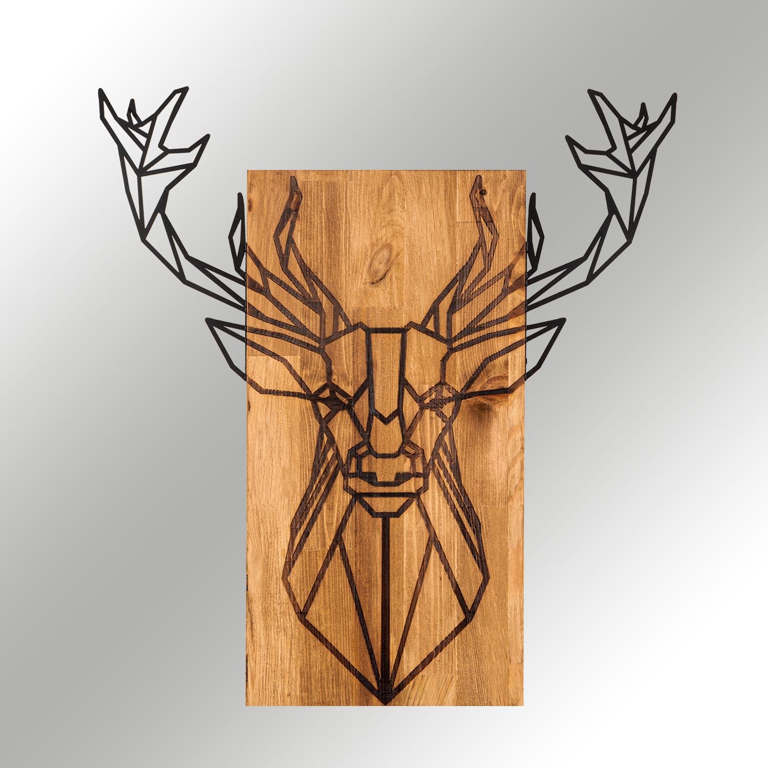 Deer in Schwarznuss präsentiert im Onlineshop von KAQTU Design AG. Wanddeko ist von Wallity