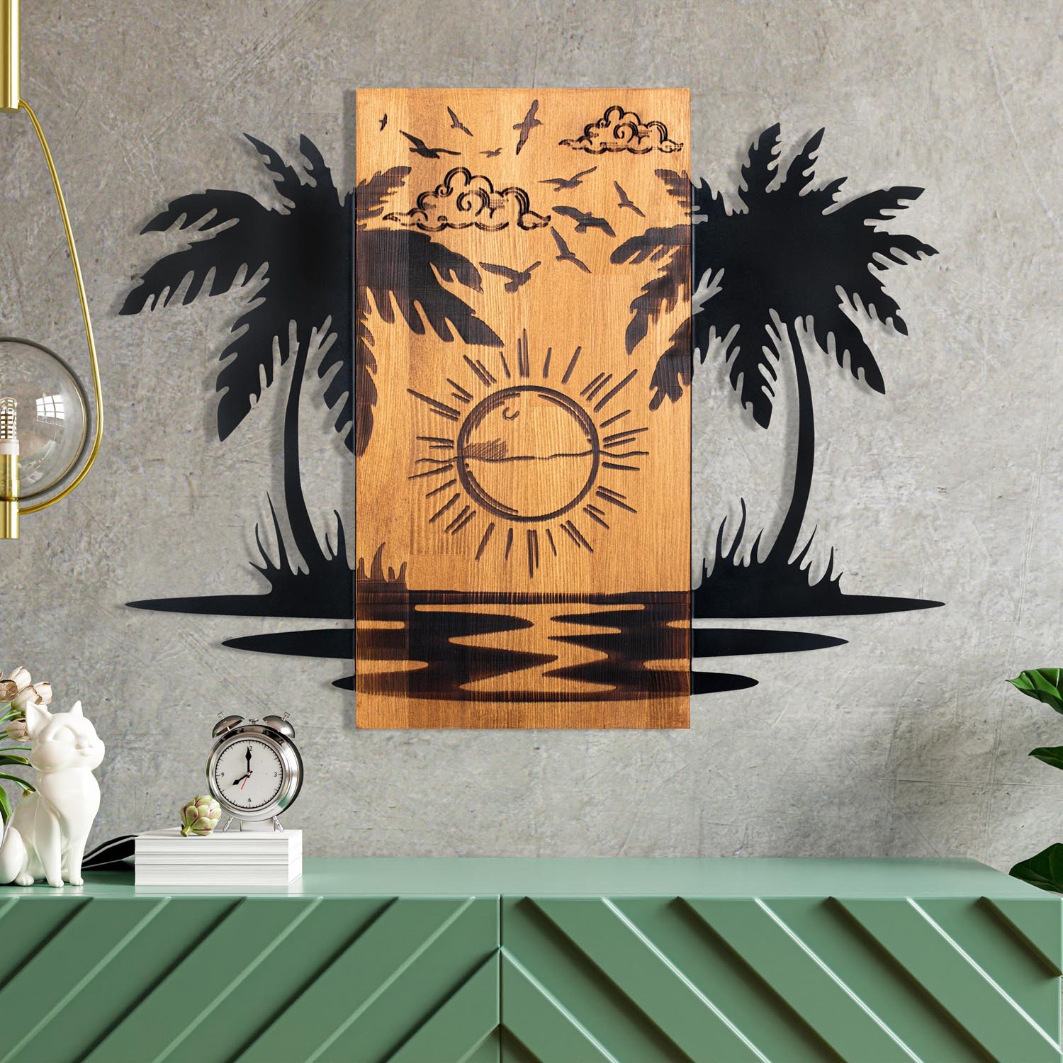 Hawaii 2 in Schwarznuss präsentiert im Onlineshop von KAQTU Design AG. Wanddeko ist von Wallity