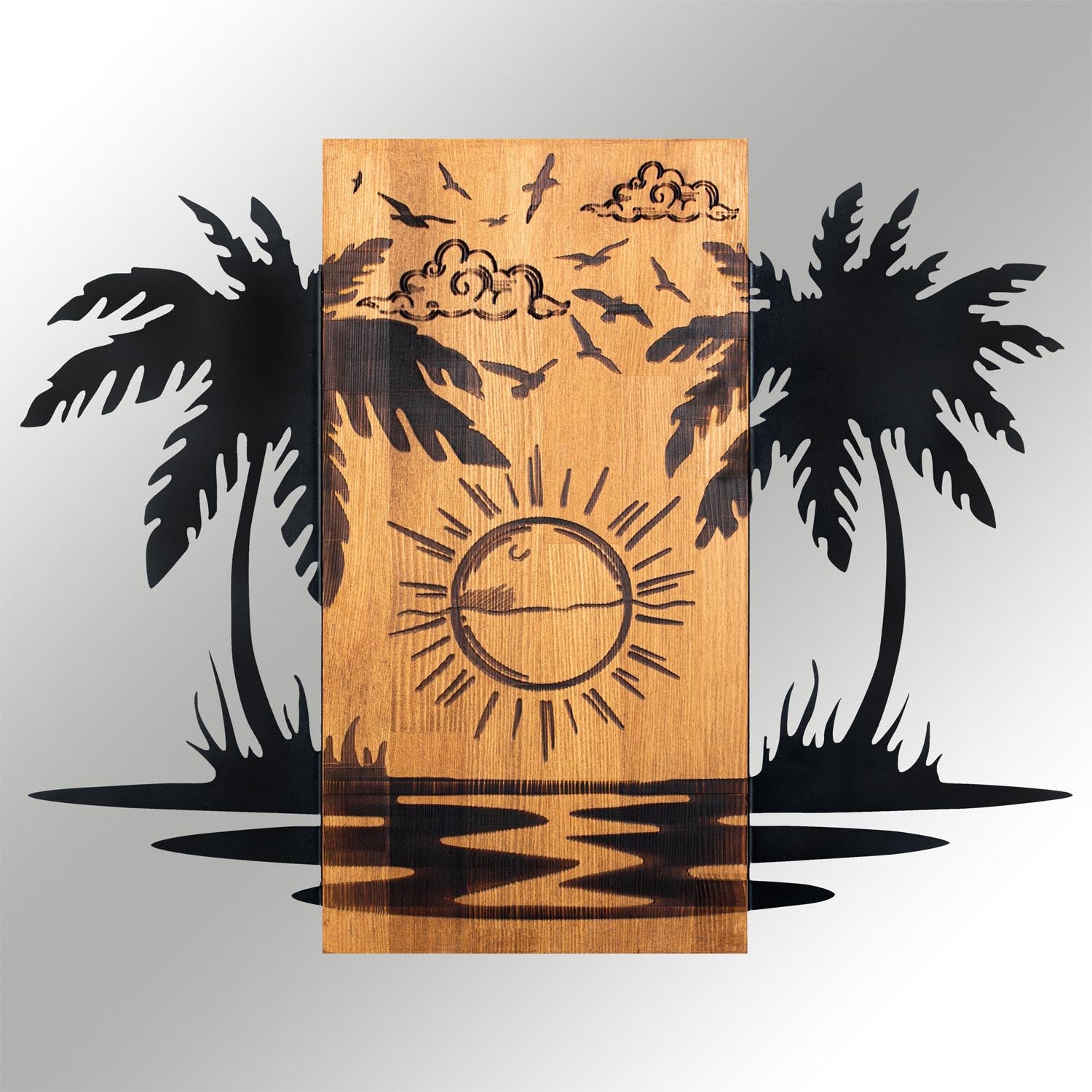 Hawaii 2 in Schwarznuss präsentiert im Onlineshop von KAQTU Design AG. Wanddeko ist von Wallity