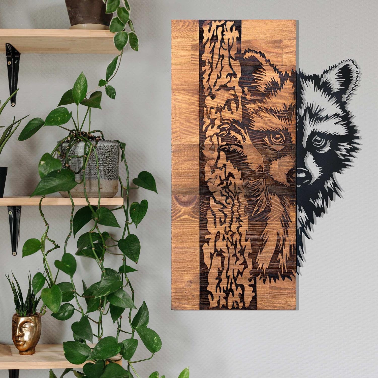 Folivora in Schwarznuss präsentiert im Onlineshop von KAQTU Design AG. Wanddeko ist von Wallity