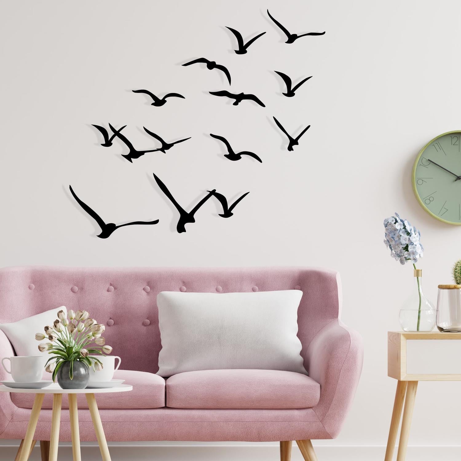 Migration in Schwarz präsentiert im Onlineshop von KAQTU Design AG. Wanddeko ist von Wallity