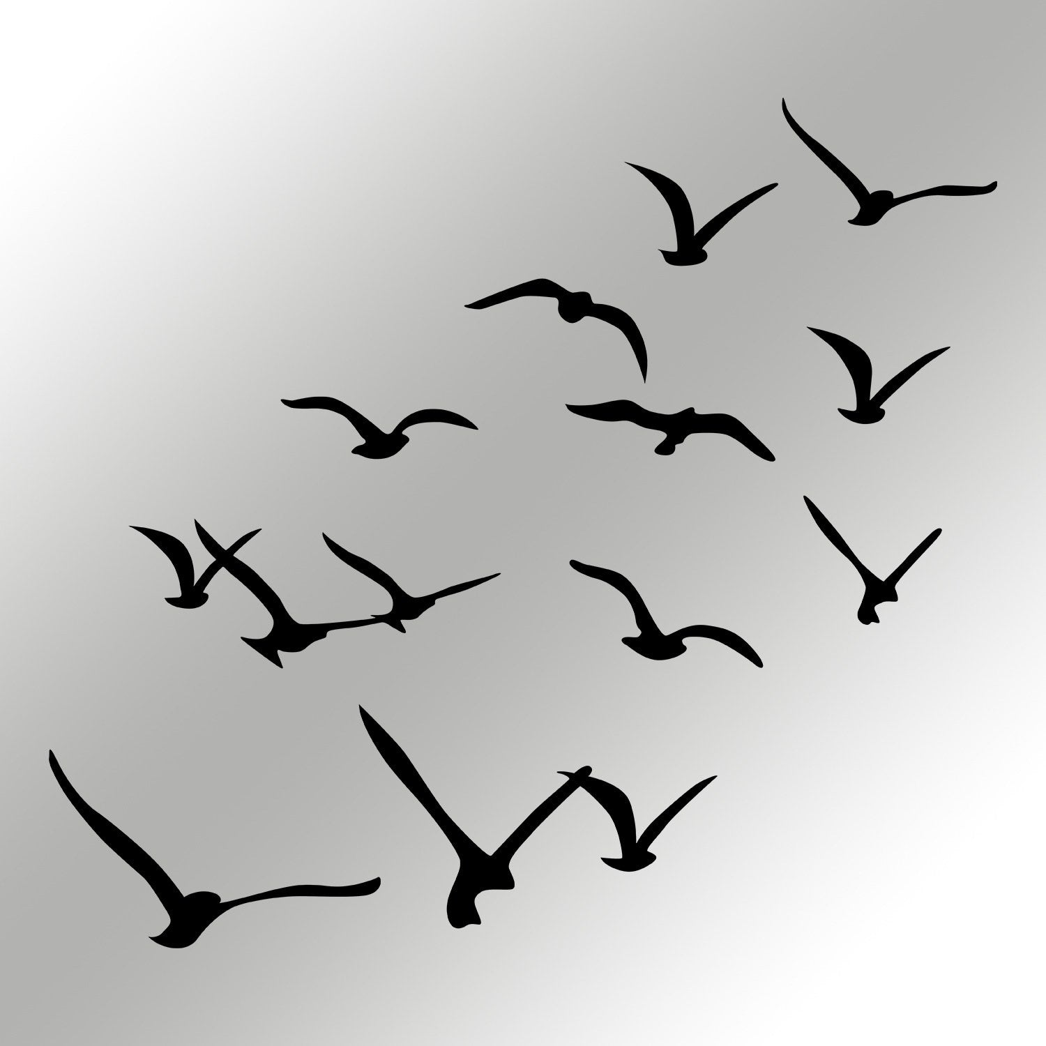 Migration in Schwarz präsentiert im Onlineshop von KAQTU Design AG. Wanddeko ist von Wallity