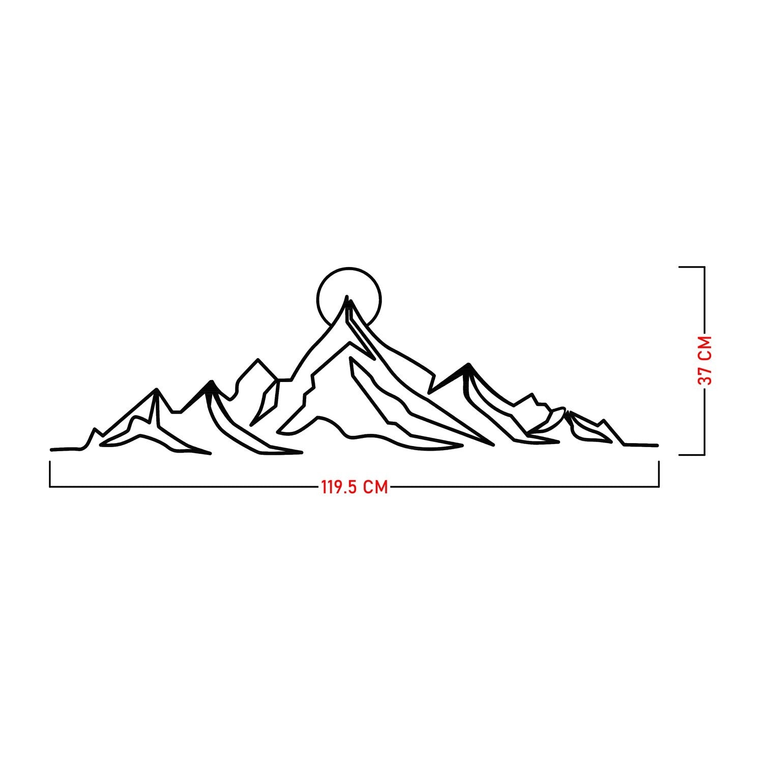 Everest in Schwarz präsentiert im Onlineshop von KAQTU Design AG. Wanddeko ist von Wallity