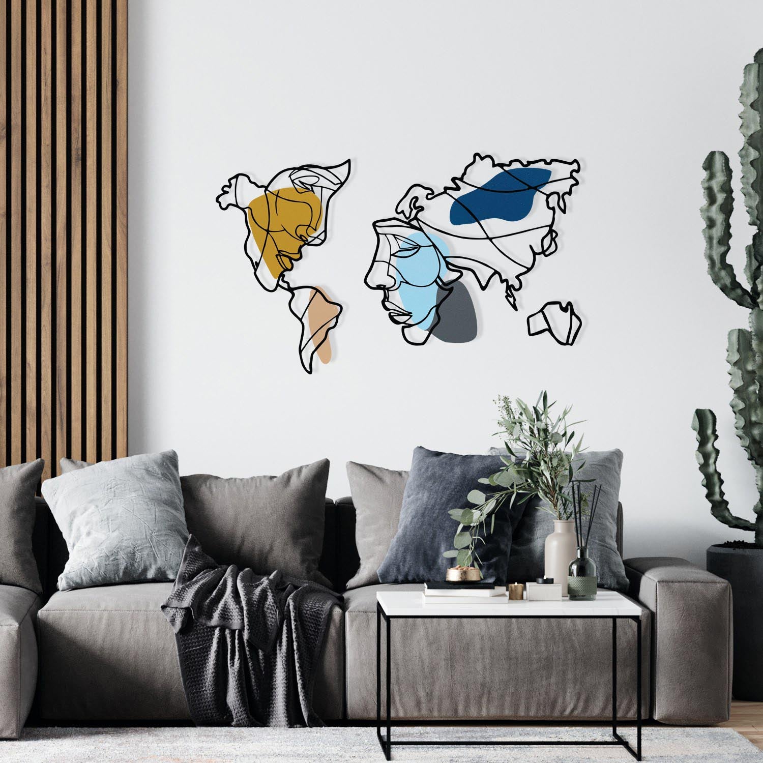 Lie World M in Mehrfarbig präsentiert im Onlineshop von KAQTU Design AG. Wanddeko ist von Wallity