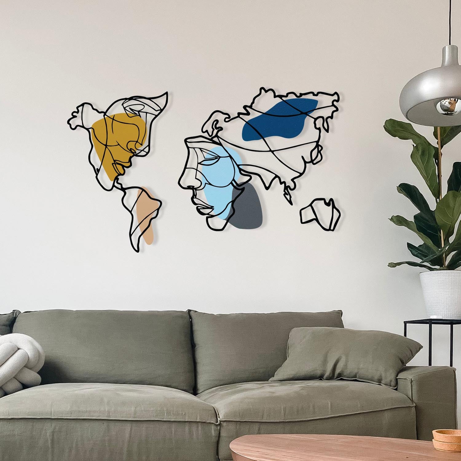 Lie World M in Mehrfarbig präsentiert im Onlineshop von KAQTU Design AG. Wanddeko ist von Wallity